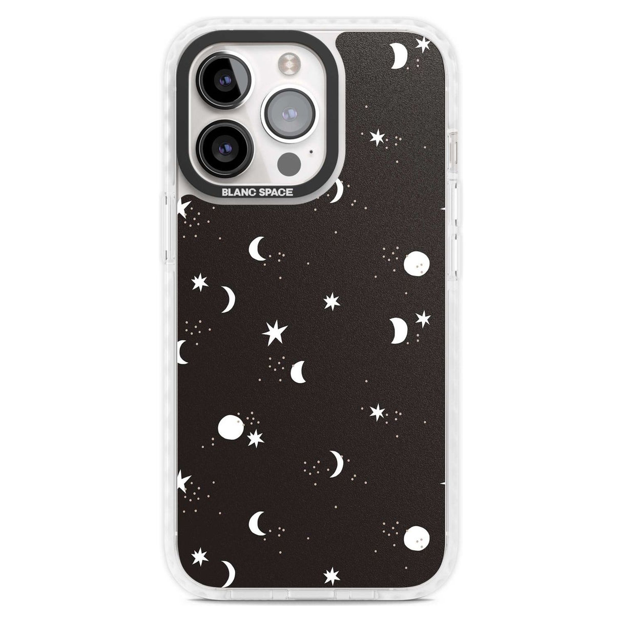 Funky Moons & Stars Phone Case iPhone 15 Pro Max / Magsafe Impact Case,iPhone 15 Pro / Magsafe Impact Case Blanc Space