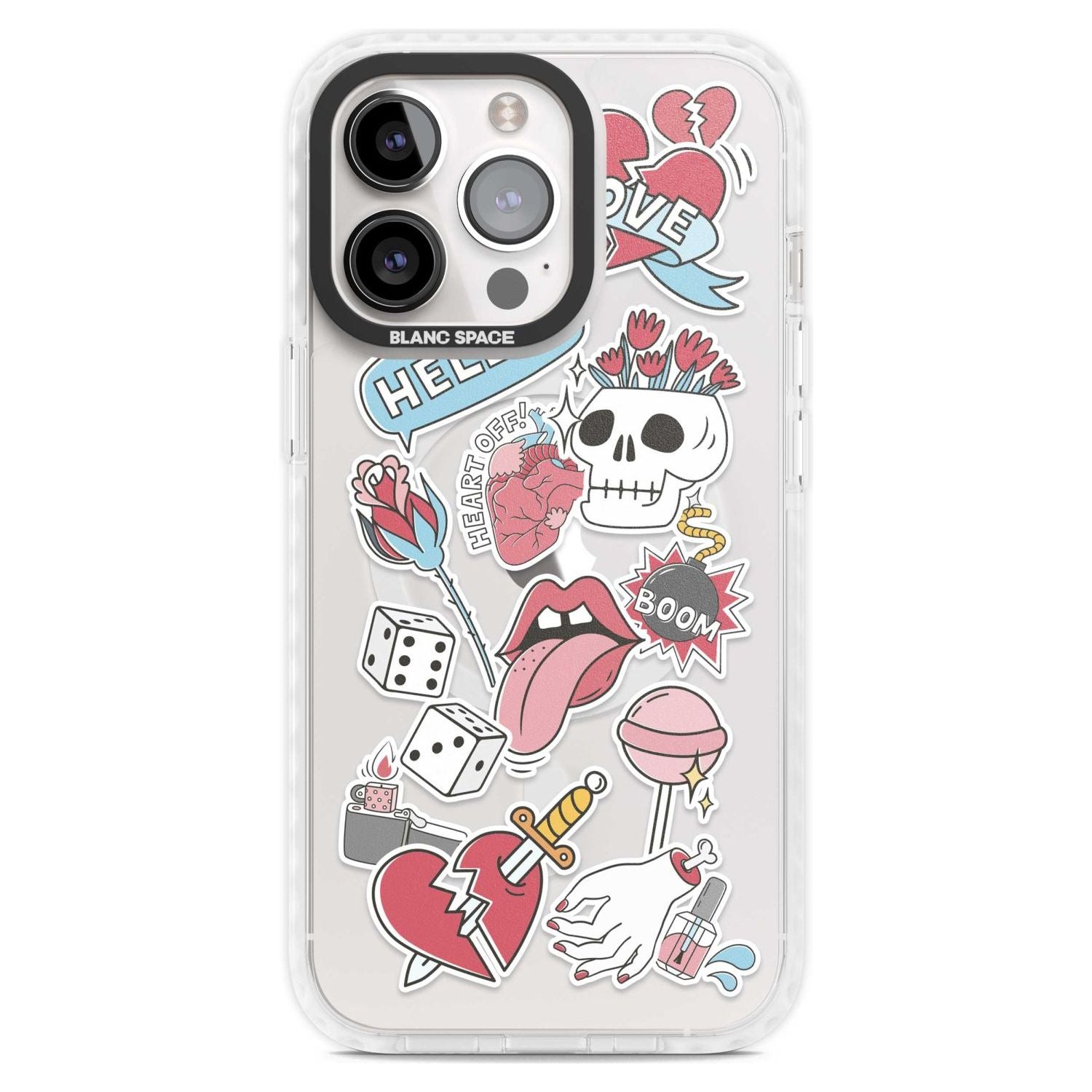 Skull & Flowers Stickers