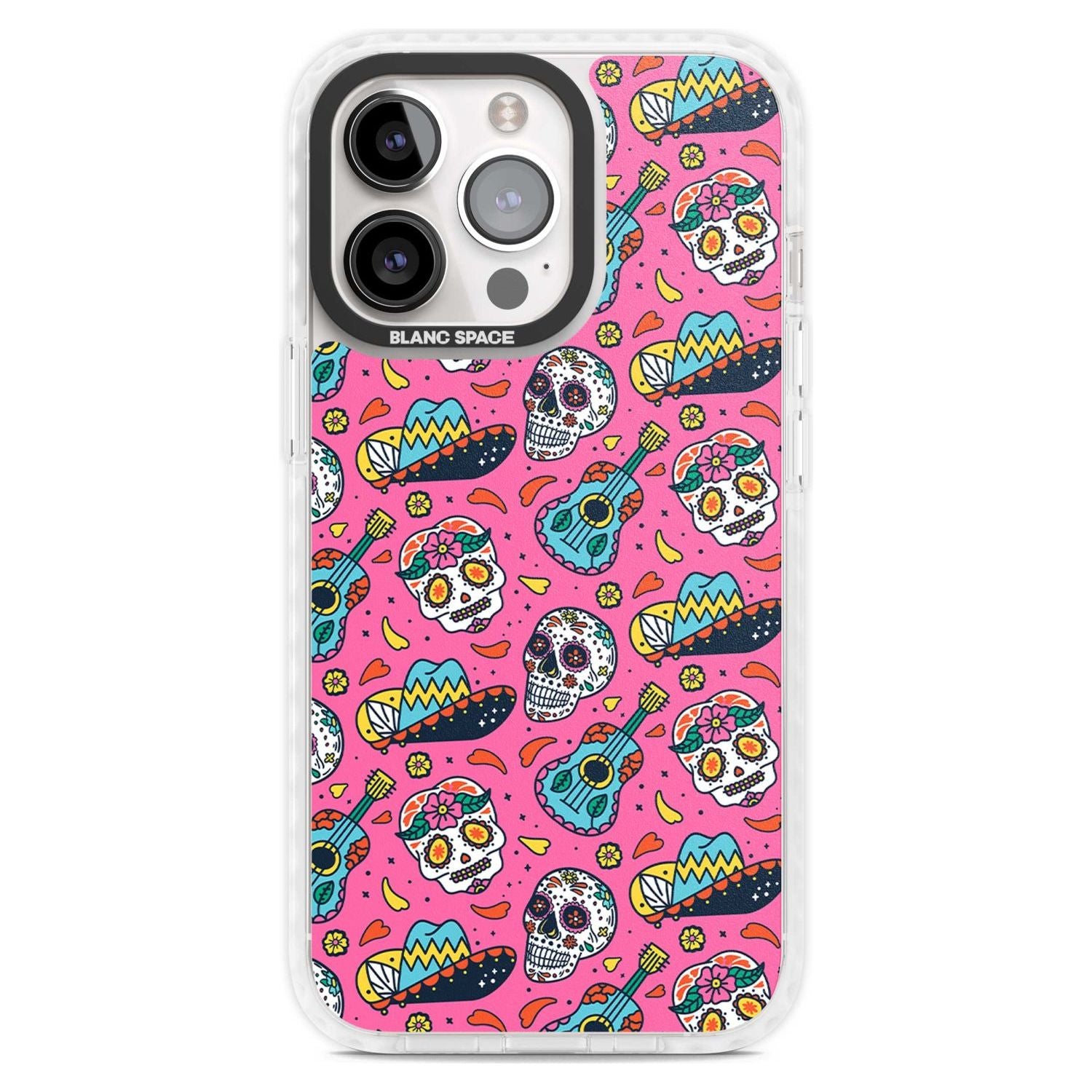 Pink Day Of The Dead Pattern