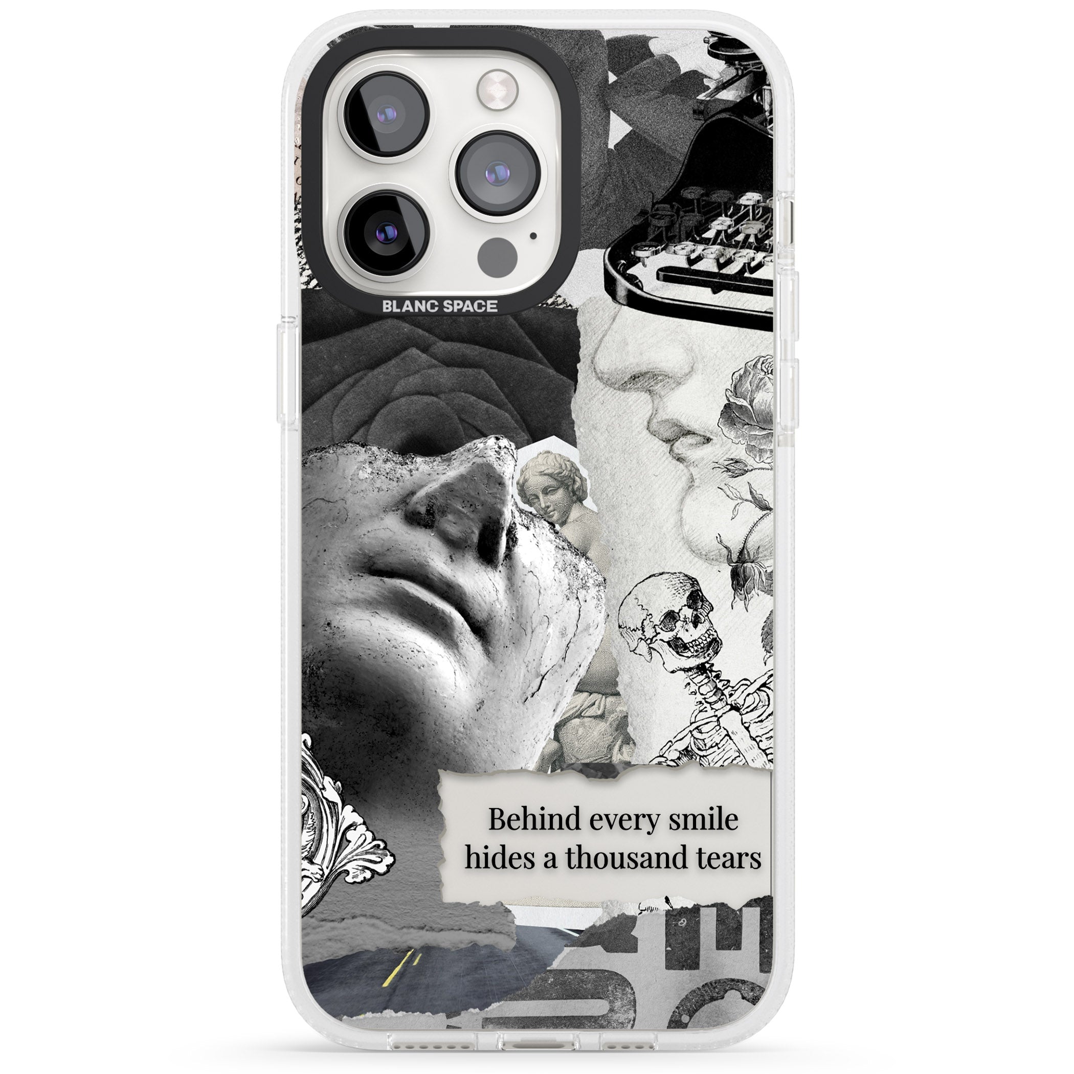 Behind Every Smile iPhone 15 Pro Max / 15 Pro / 14 Pro Max / 14 Pro / 13 Pro Clear Case Impact Air - Blanc Space