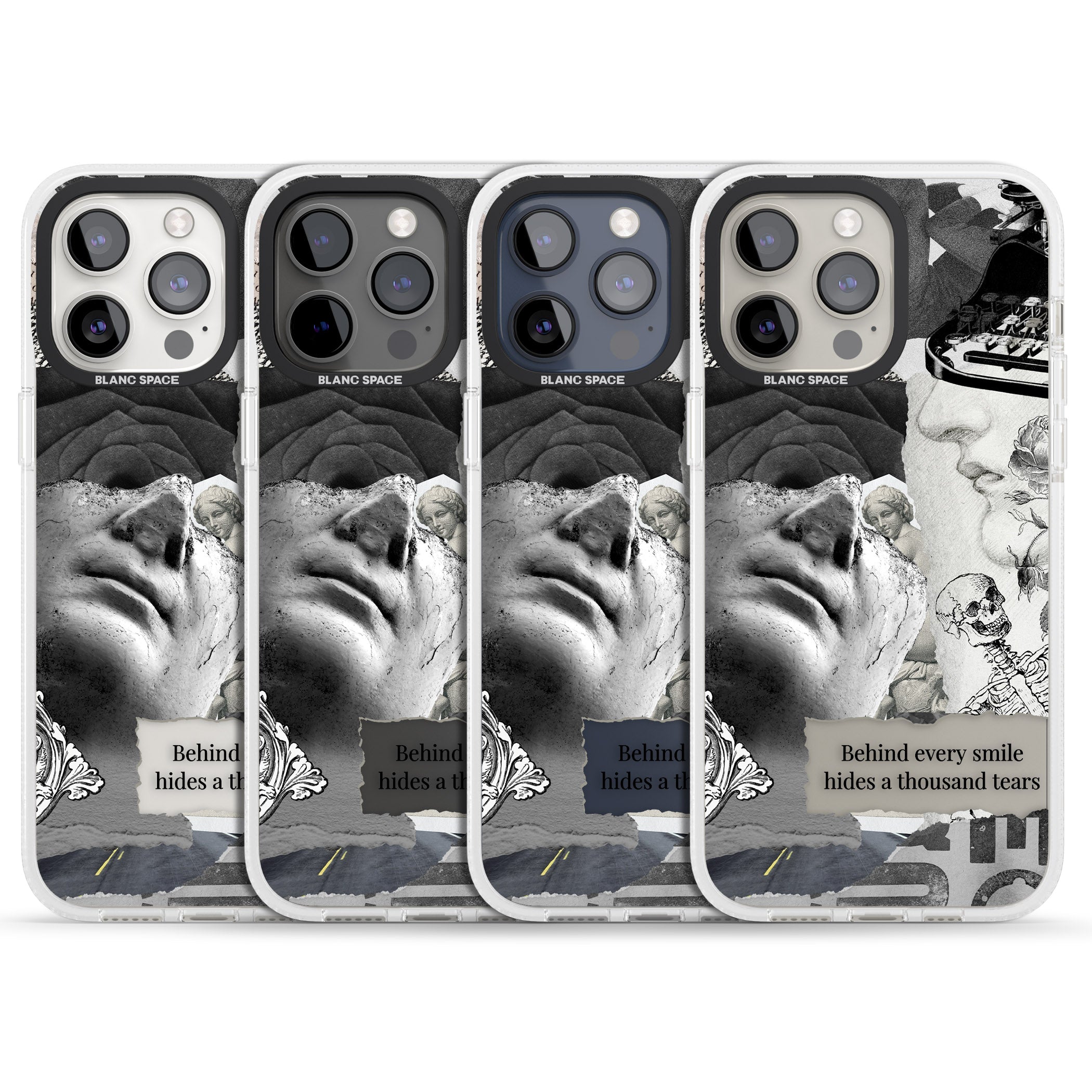 Behind Every Smile iPhone 15 Pro Max / 15 Pro / 14 Pro Max / 14 Pro / 13 Pro Clear Case Impact Air - Blanc Space