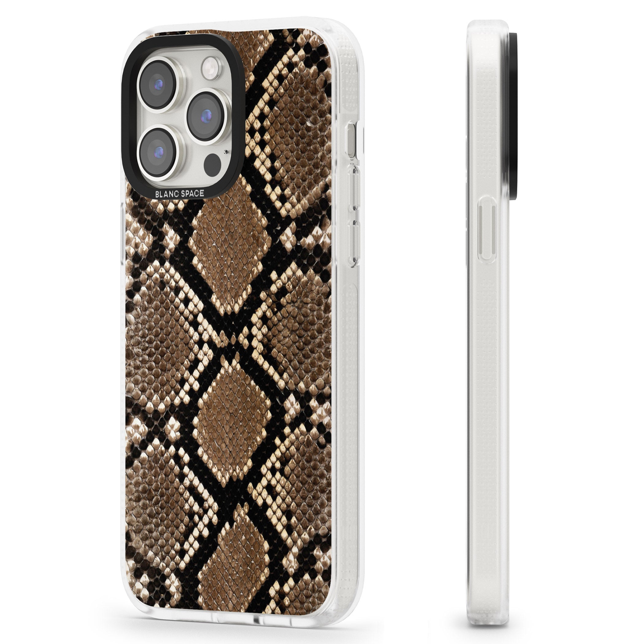 Snakeskin iPhone 15 Pro Max / 15 Pro / 14 Pro Max / 14 Pro / 13 Pro Clear Case Impact Air - Blanc Space