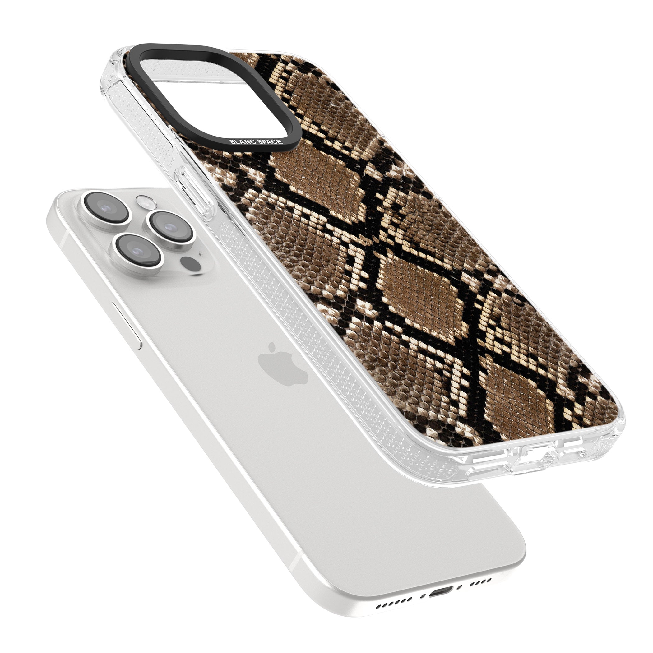 Snakeskin iPhone 15 Pro Max / 15 Pro / 14 Pro Max / 14 Pro / 13 Pro Clear Case Impact Air - Blanc Space