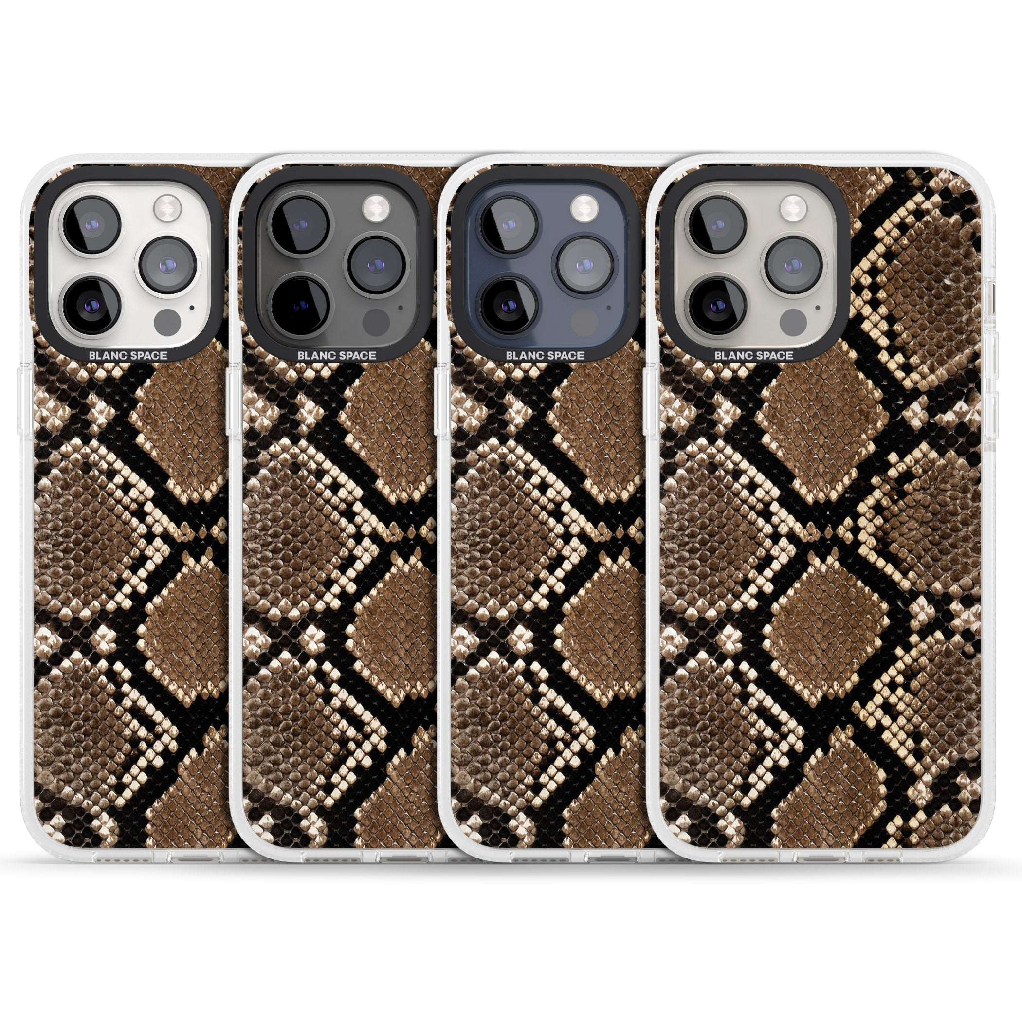 Snakeskin iPhone 15 Pro Max / 15 Pro / 14 Pro Max / 14 Pro / 13 Pro Clear Case Impact Air - Blanc Space