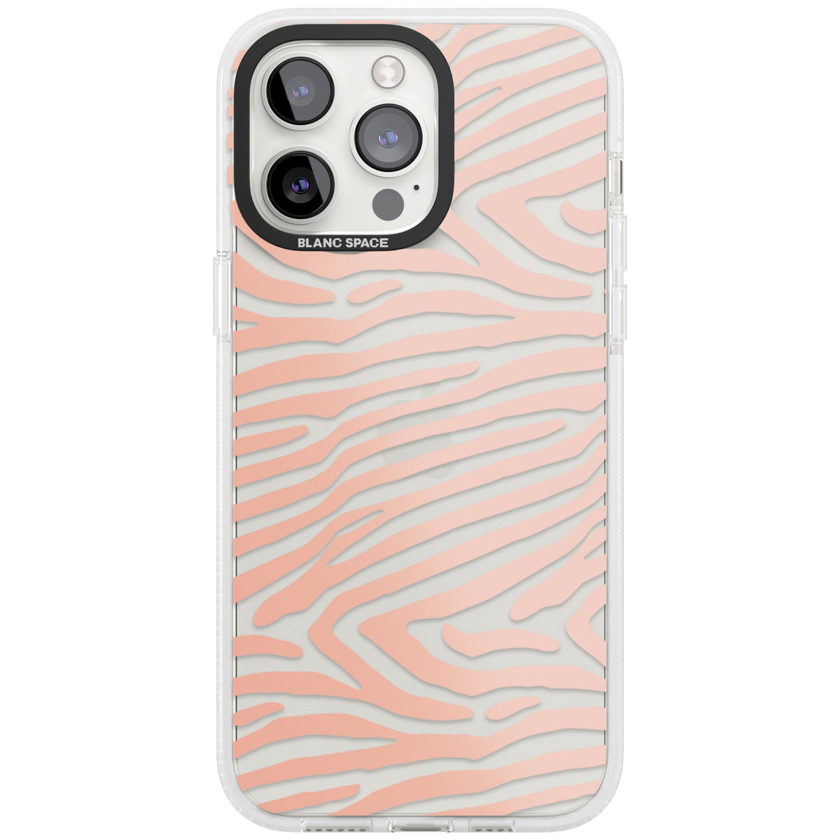 Horizontal Zebra Stripes Transparent Animal Print iPhone 13 Pro / iPhone 13 Pro Max / iPhone 14 Pro / iPhone 14 Pro Max / iPhone 15 Pro Max Impact Air Clear Phone Case front