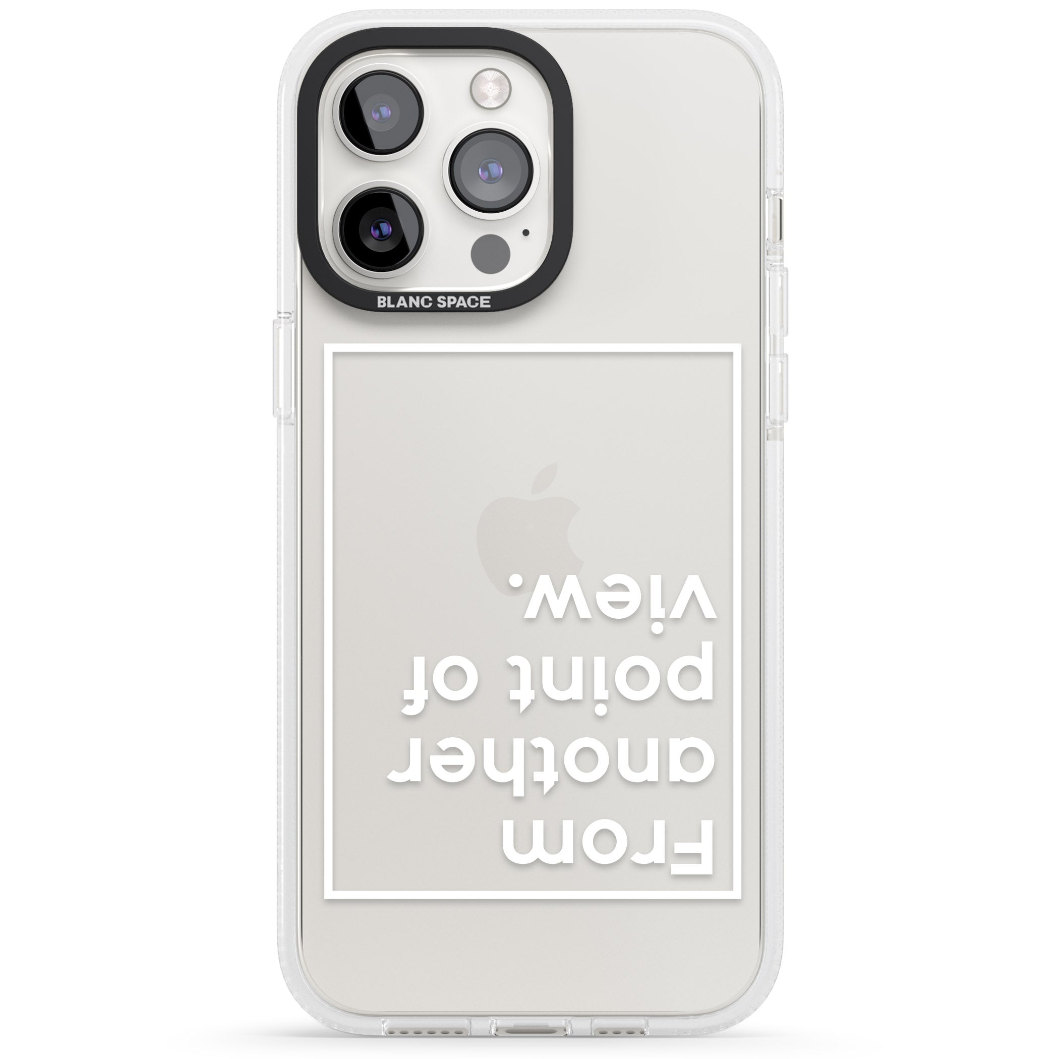 Another Point of View (White) iPhone 15 Pro Max / 15 Pro / 14 Pro Max / 14 Pro / 13 Pro Clear Case Impact Air - Blanc Space