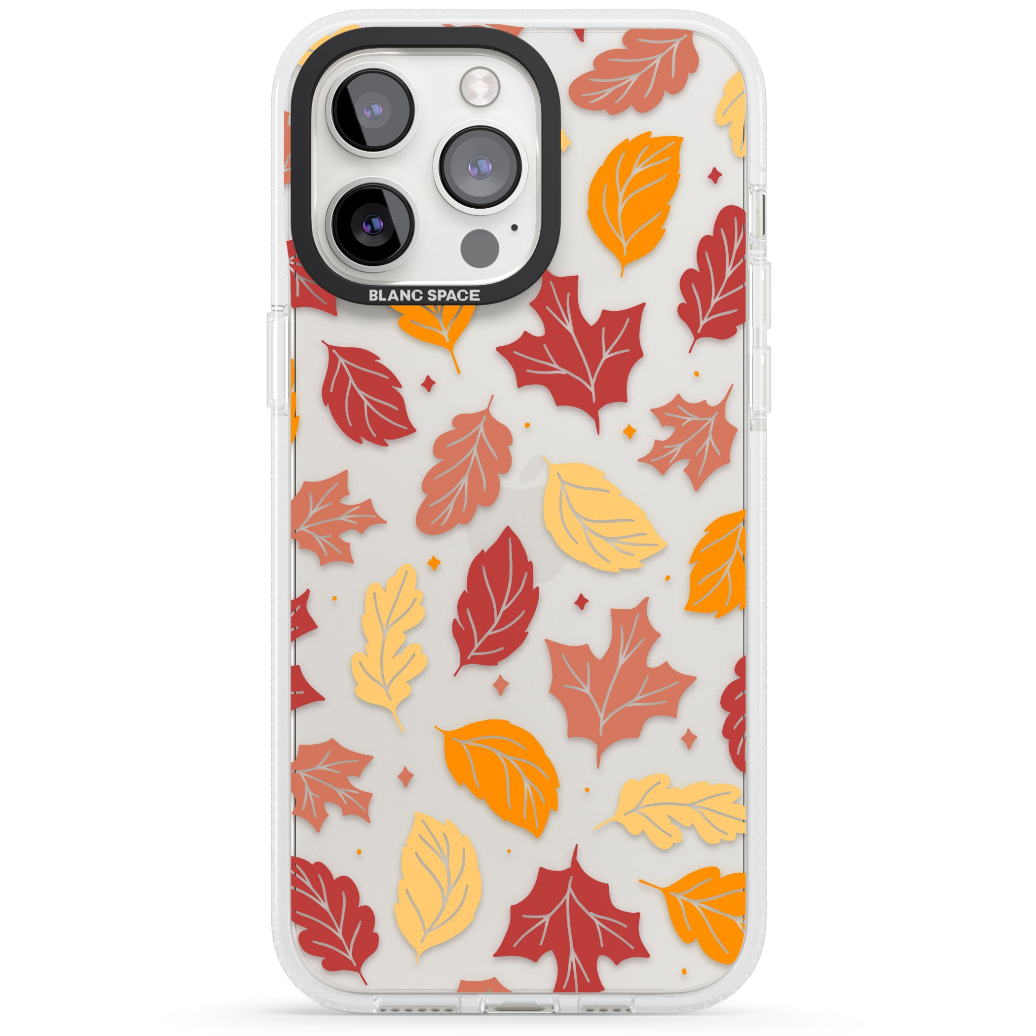 Autumn Leaves iPhone 15 Pro Max / 15 Pro / 14 Pro Max / 14 Pro / 13 Pro Clear Case Impact Air - Blanc Space
