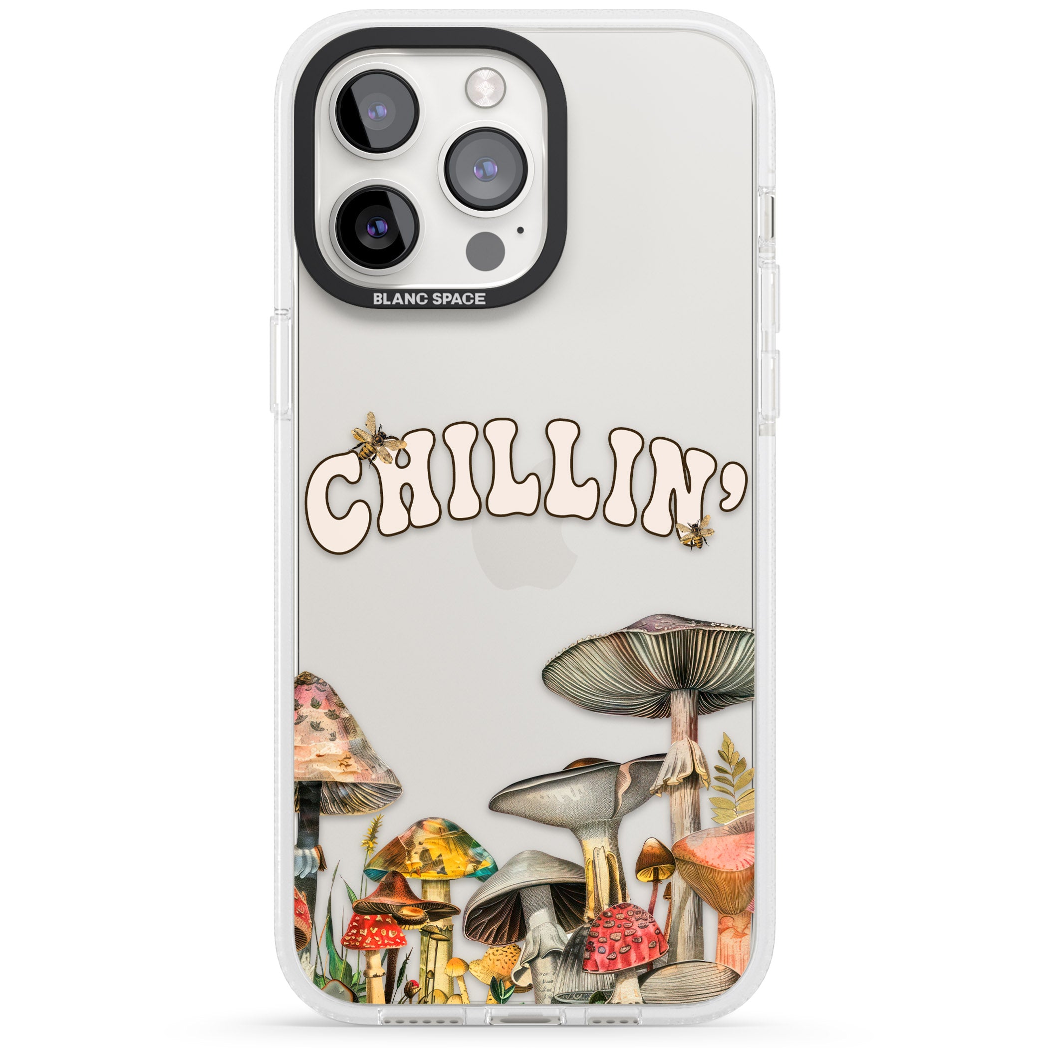 Chillin' iPhone 15 Pro Max / 15 Pro / 14 Pro Max / 14 Pro / 13 Pro Clear Case Impact Air - Blanc Space