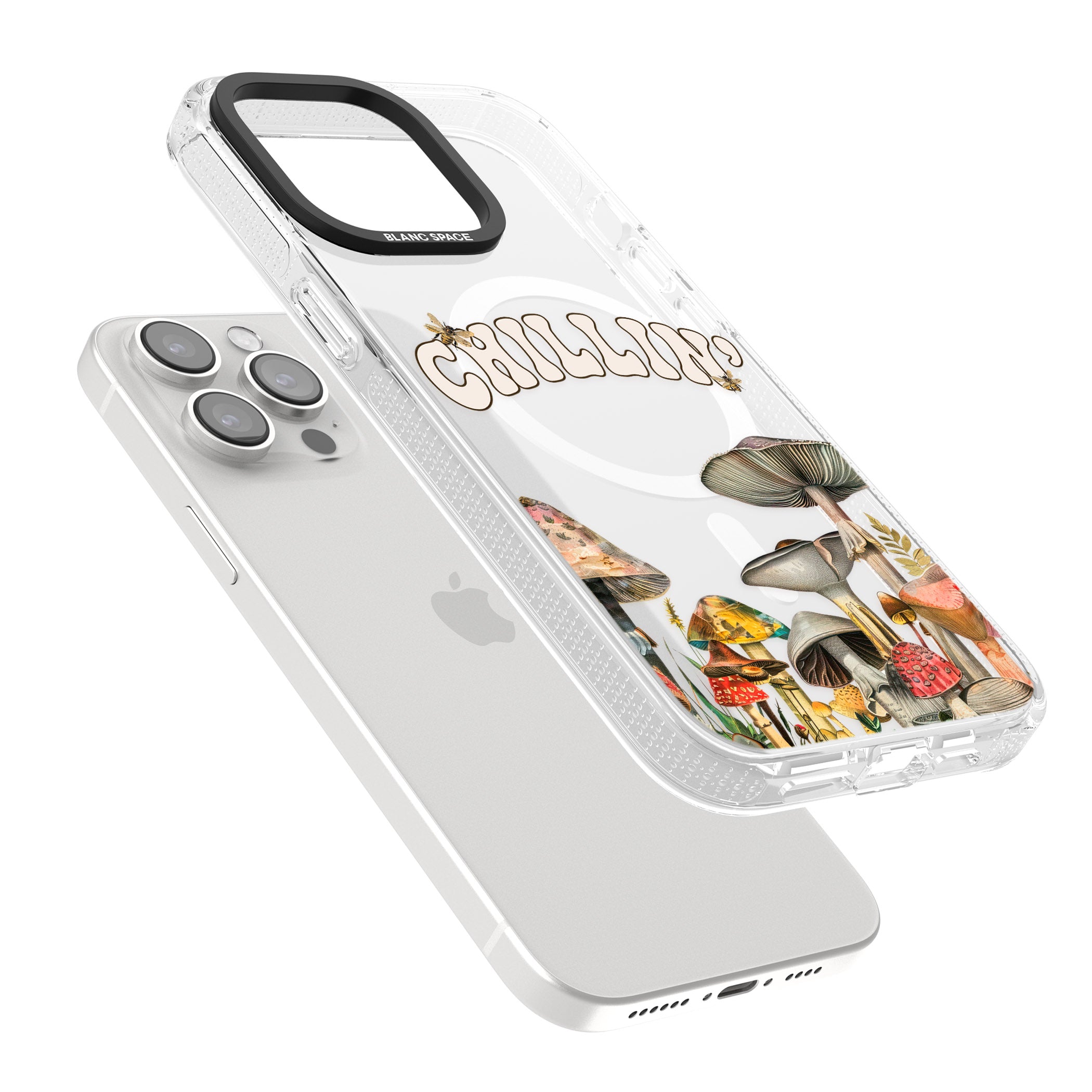 Chillin' iPhone 15 Pro Max / 15 Pro / 14 Pro Max / 14 Pro / 13 Pro Clear Case Impact Air - Blanc Space