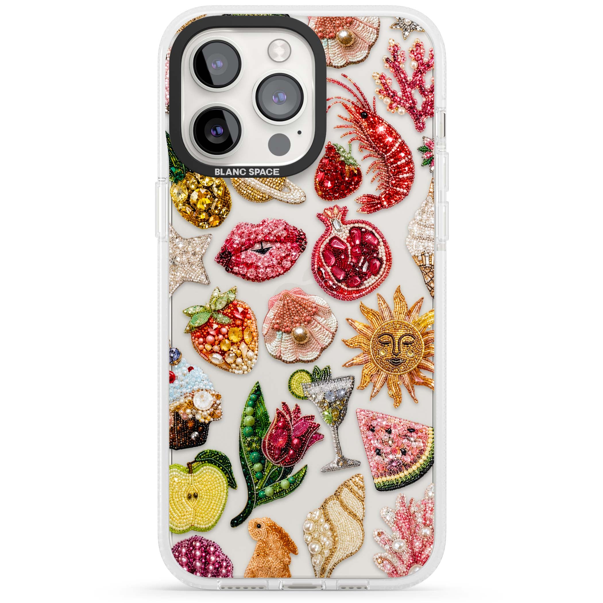 Beaded Riviera coquette iPhone case | Clear Case Impact Air case for iPhone 15 Pro, iPhone 15 Pro Max