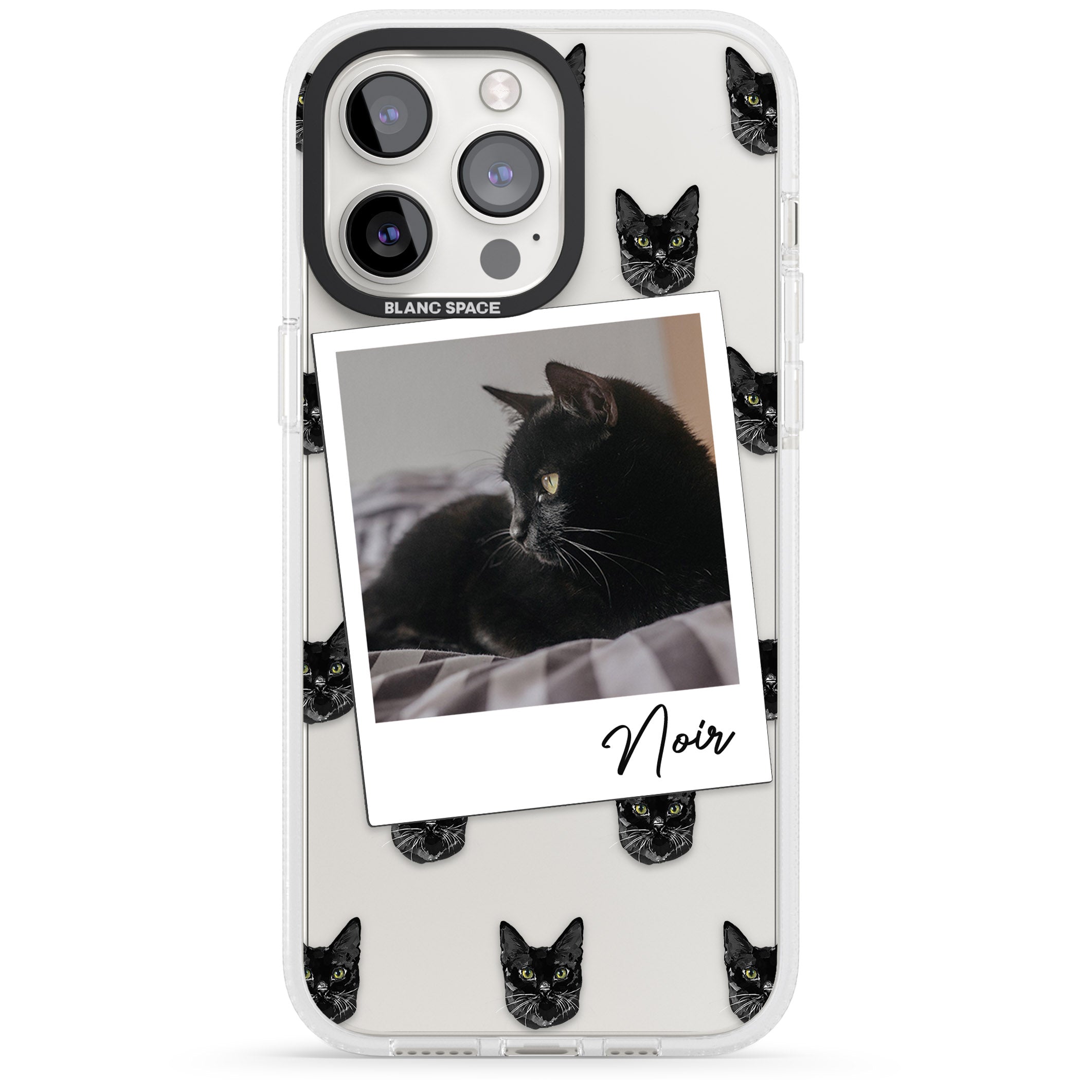 Personalised Bombay Cat Photo iPhone 15 Pro Max / 15 Pro / 14 Pro Max / 14 Pro / 13 Pro Clear Case Impact Air - Blanc Space