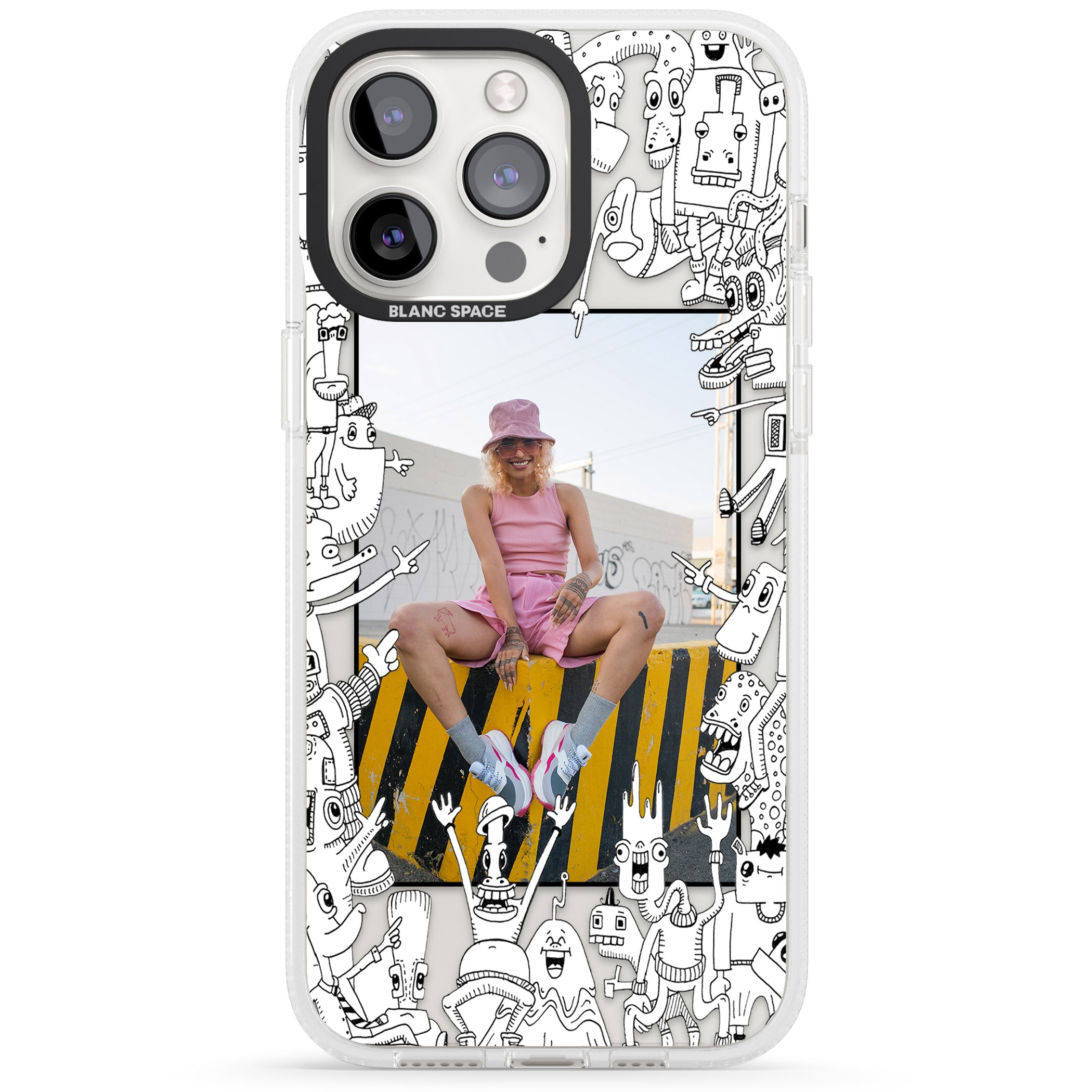 Personalised Look At This Photo Case iPhone 15 Pro Max / 15 Pro / 14 Pro Max / 14 Pro / 13 Pro Clear Case Impact Air - Blanc Space