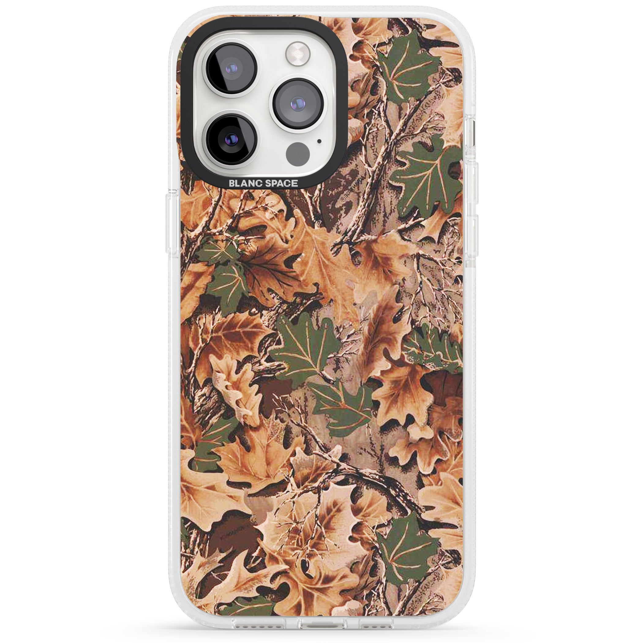 Realtree Camo iPhone 15 Pro Max / 15 Pro / 14 Pro Max / 14 Pro / 13 Pro Clear Case Impact Air - Blanc Space
