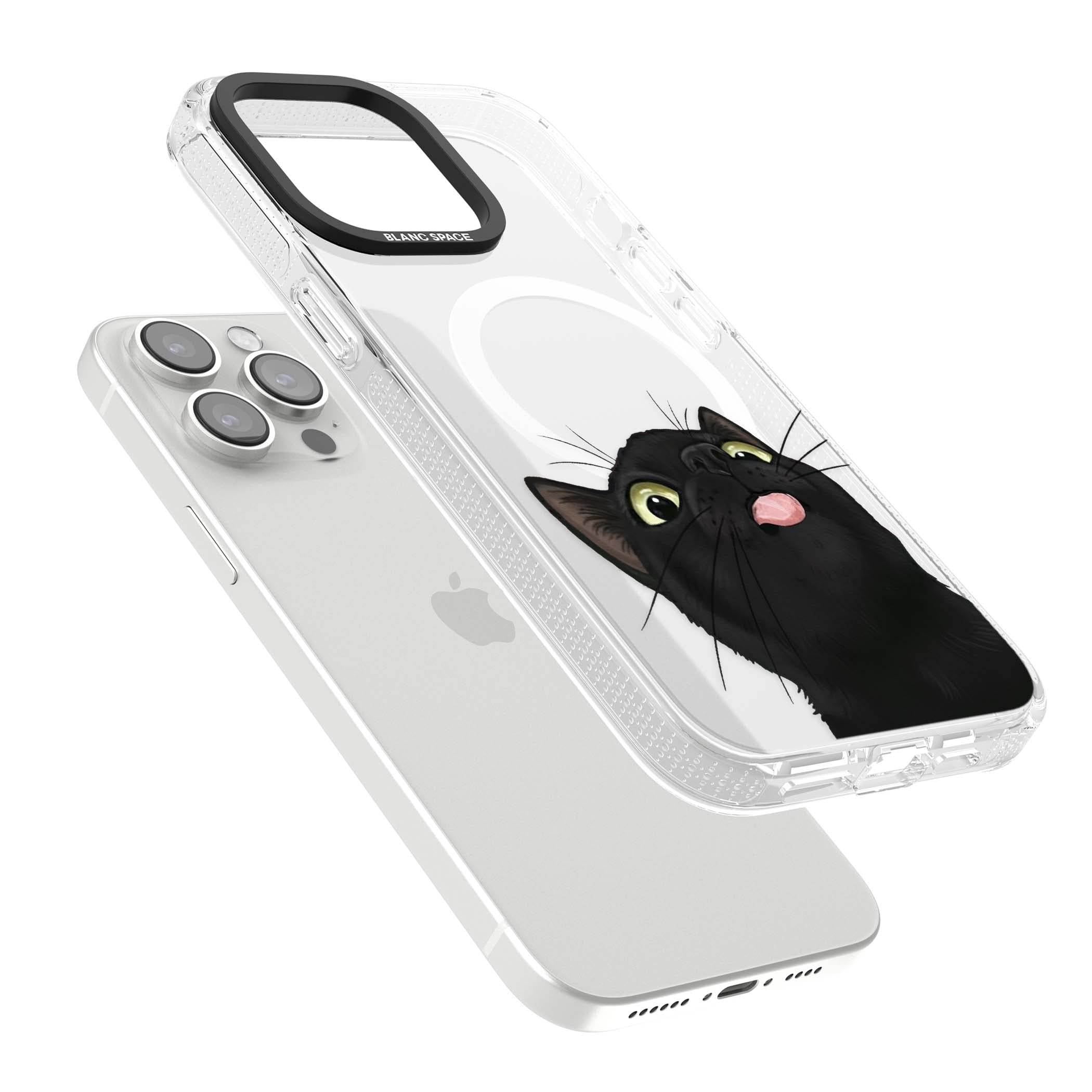 Black Cat Energy for her iPhone case | Clear Case Impact Air case for iPhone 15 Pro, iPhone 15 Pro Max