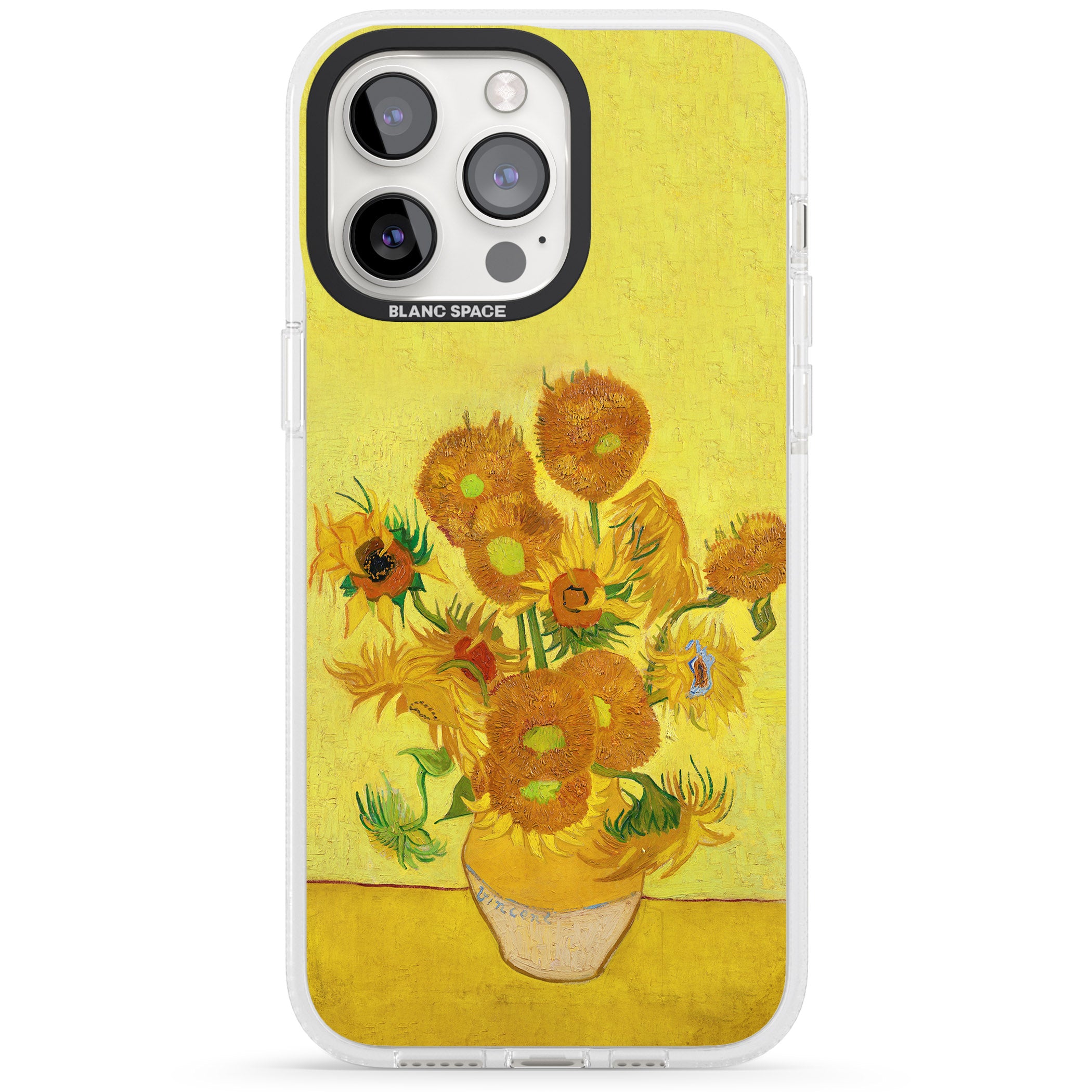 Sunflowers iPhone 15 Pro Max / 15 Pro / 14 Pro Max / 14 Pro / 13 Pro Clear Case Impact Air - Blanc Space