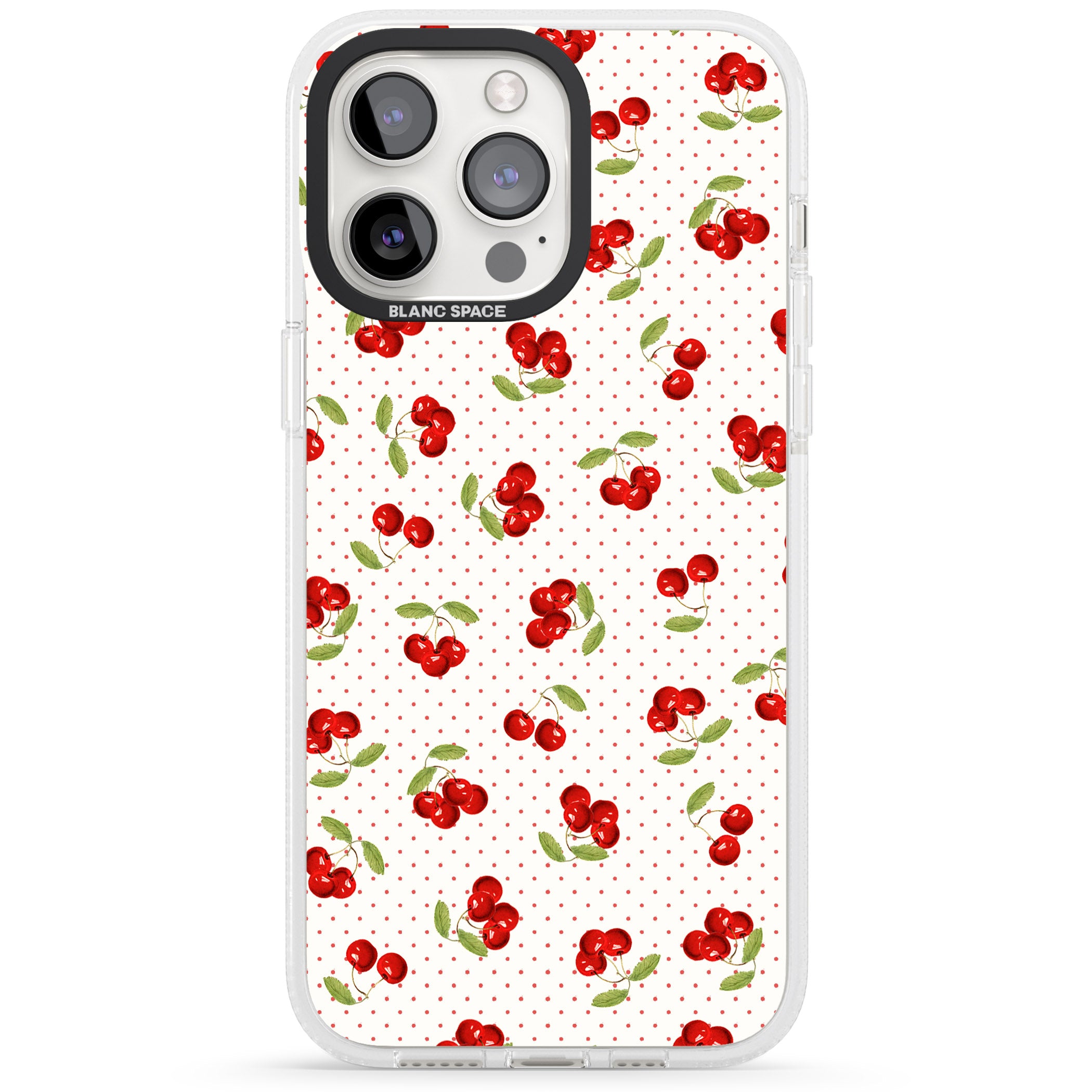 Cherry Picking iPhone 15 Pro Max / 15 Pro / 14 Pro Max / 14 Pro / 13 Pro Clear Case Impact Air - Blanc Space