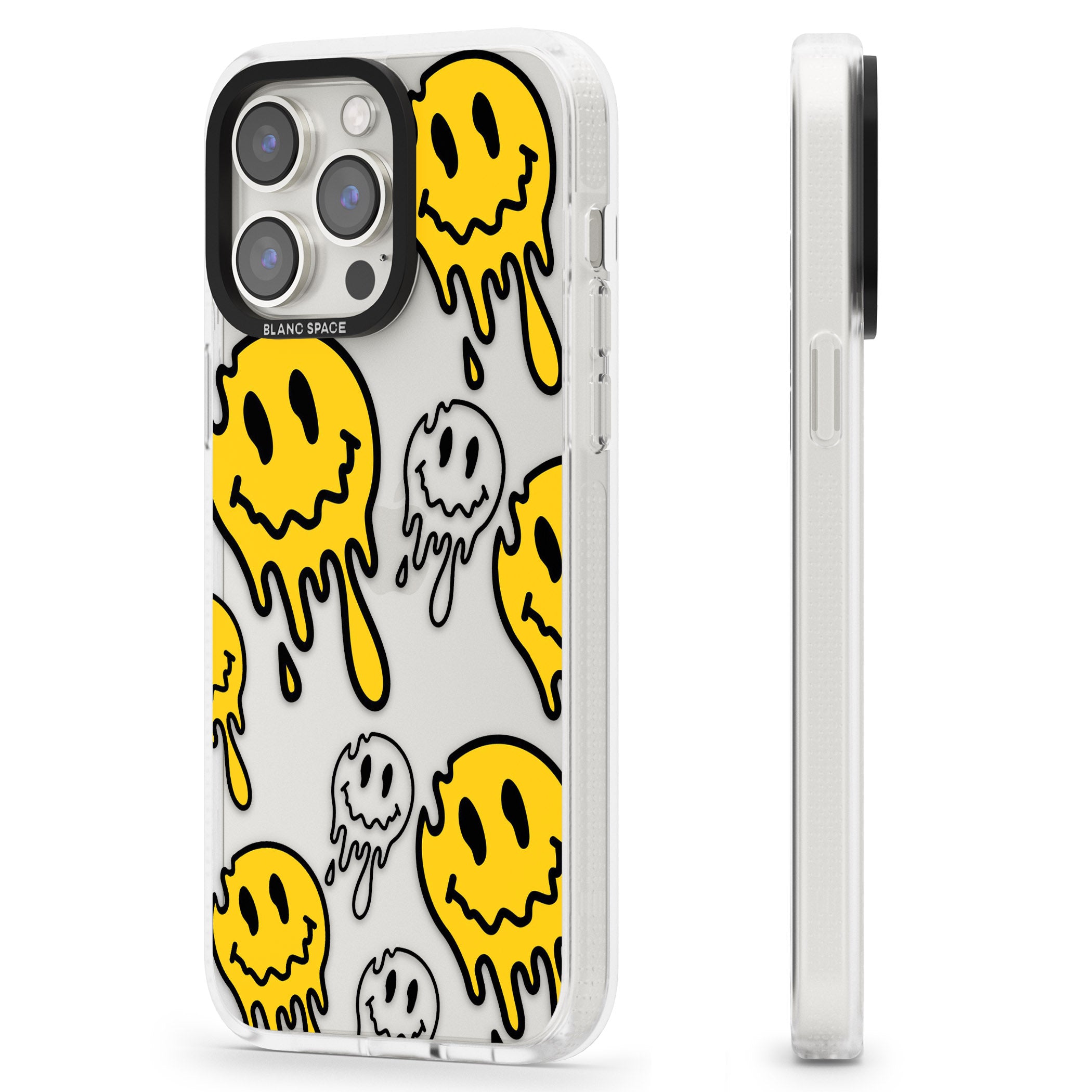 Face Melt iPhone 15 Pro Max / 15 Pro / 14 Pro Max / 14 Pro / 13 Pro Clear Case Impact Air - Blanc Space