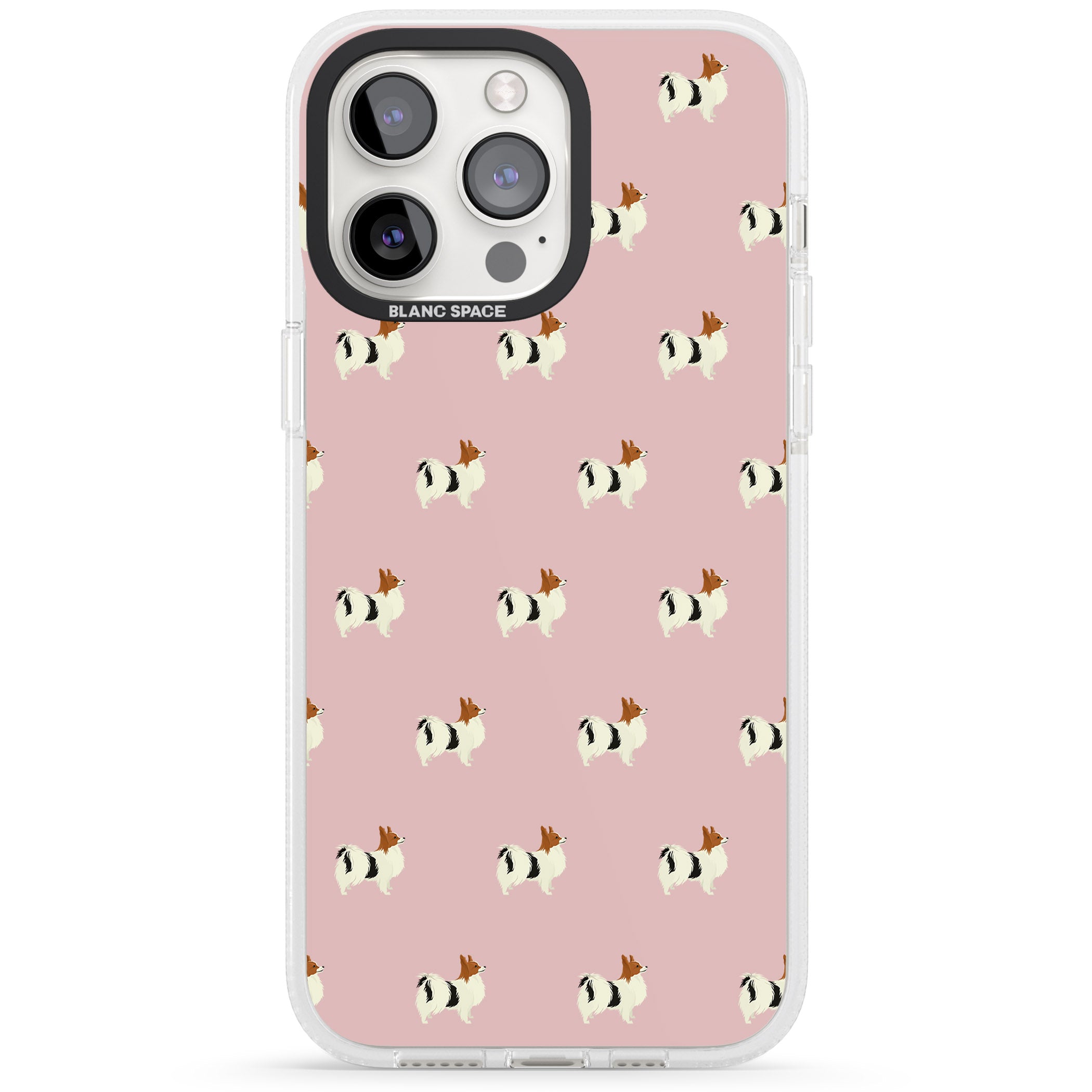 German Shorthaired Pointer Dog Pattern Clear iPhone 15 Pro Max / 15 Pro / 14 Pro Max / 14 Pro / 13 Pro Clear Case Impact Air - Blanc Space