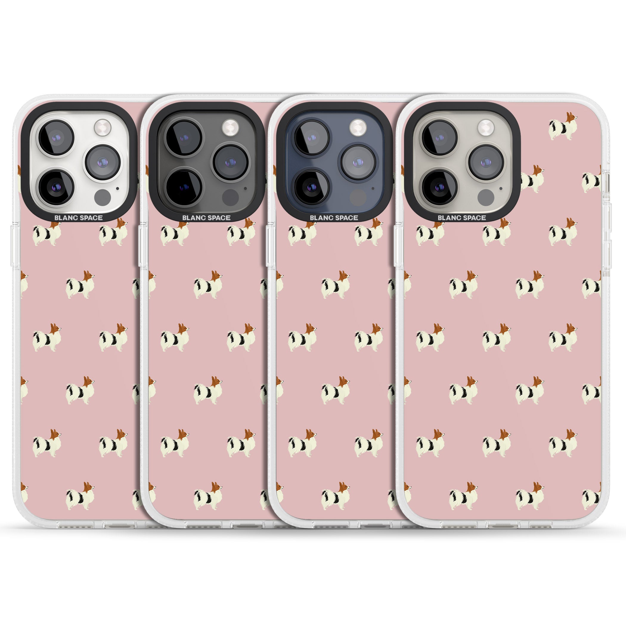 German Shorthaired Pointer Dog Pattern Clear iPhone 15 Pro Max / 15 Pro / 14 Pro Max / 14 Pro / 13 Pro Clear Case Impact Air - Blanc Space
