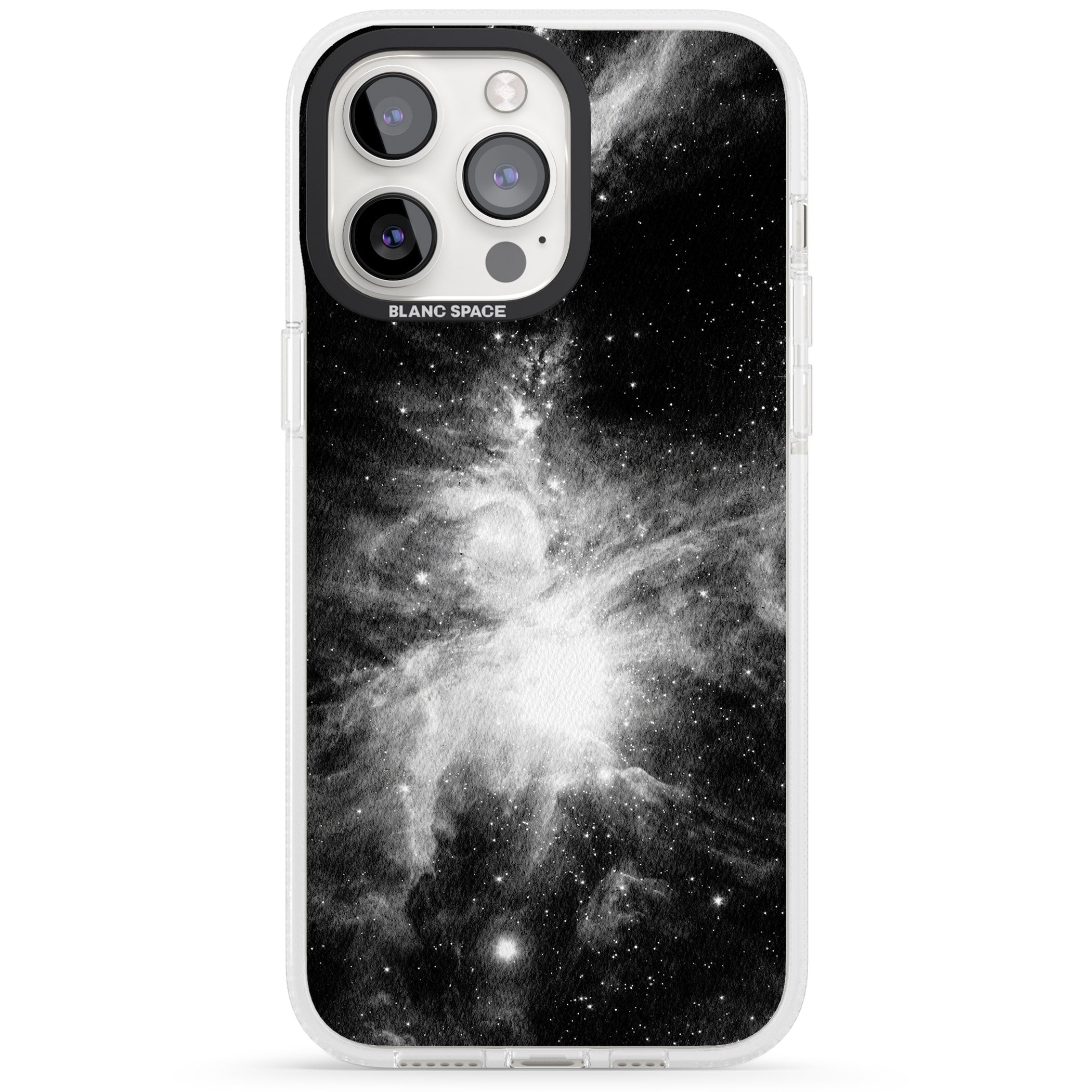 Galaxy Stripe iPhone 15 Pro Max / 15 Pro / 14 Pro Max / 14 Pro / 13 Pro Clear Case Impact Air - Blanc Space