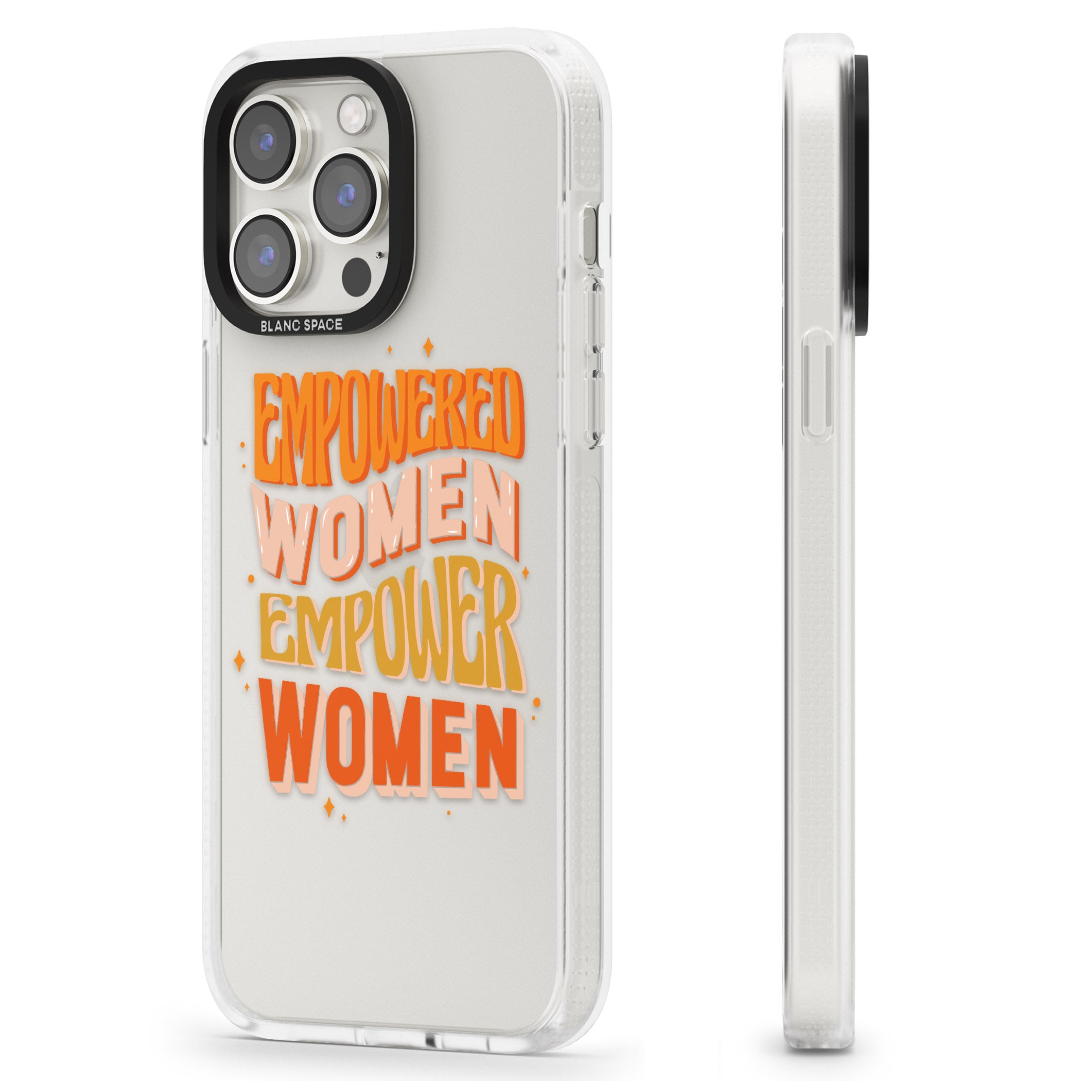 Empowered Women iPhone 15 Pro Max / 15 Pro / 14 Pro Max / 14 Pro / 13 Pro Clear Case Impact Air - Blanc Space