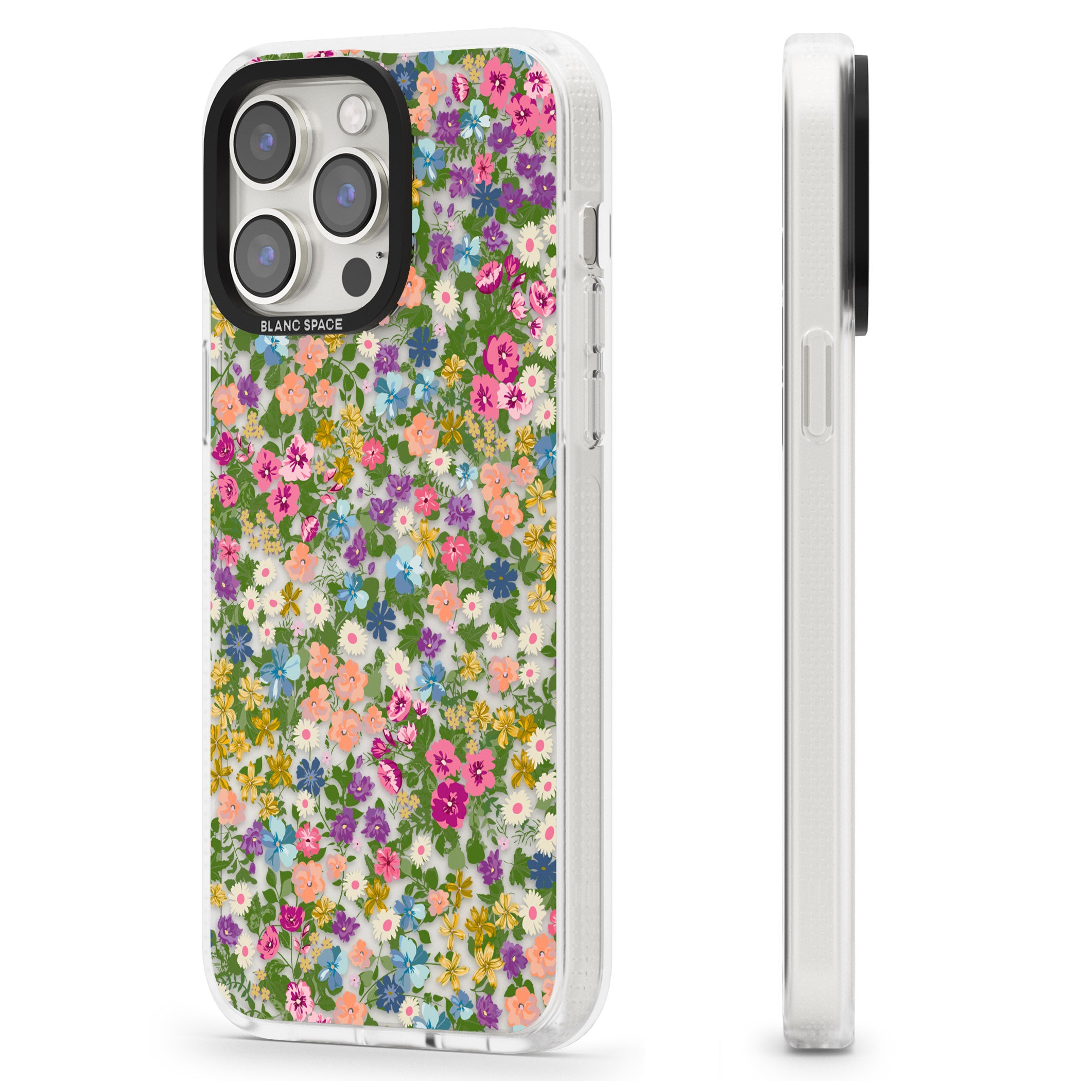Tuscan Meadow iPhone 15 Pro Max / 15 Pro / 14 Pro Max / 14 Pro / 13 Pro Clear Case Impact Air - Blanc Space