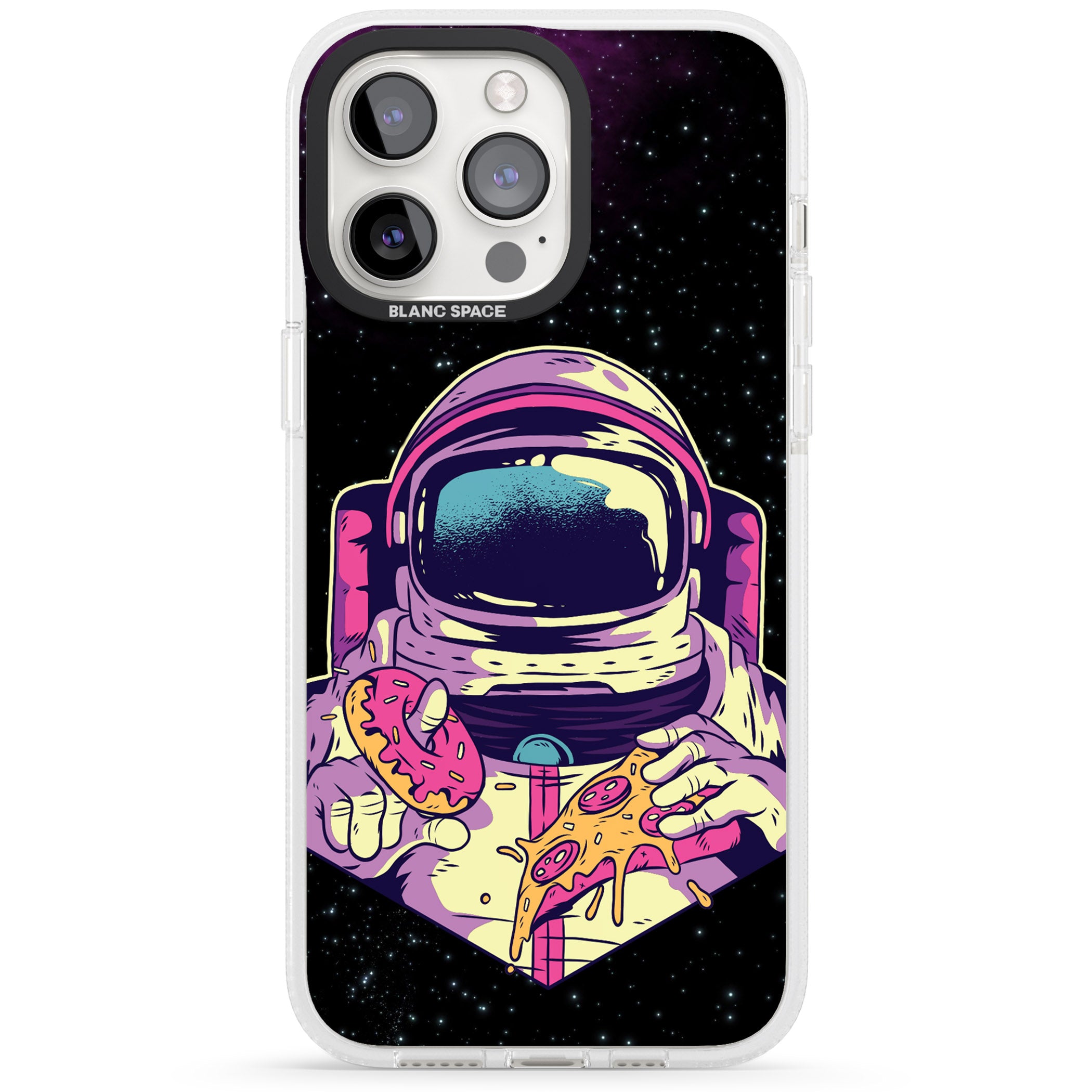 Astro Cheat Meal iPhone 15 Pro Max / 15 Pro / 14 Pro Max / 14 Pro / 13 Pro Clear Case Impact Air - Blanc Space