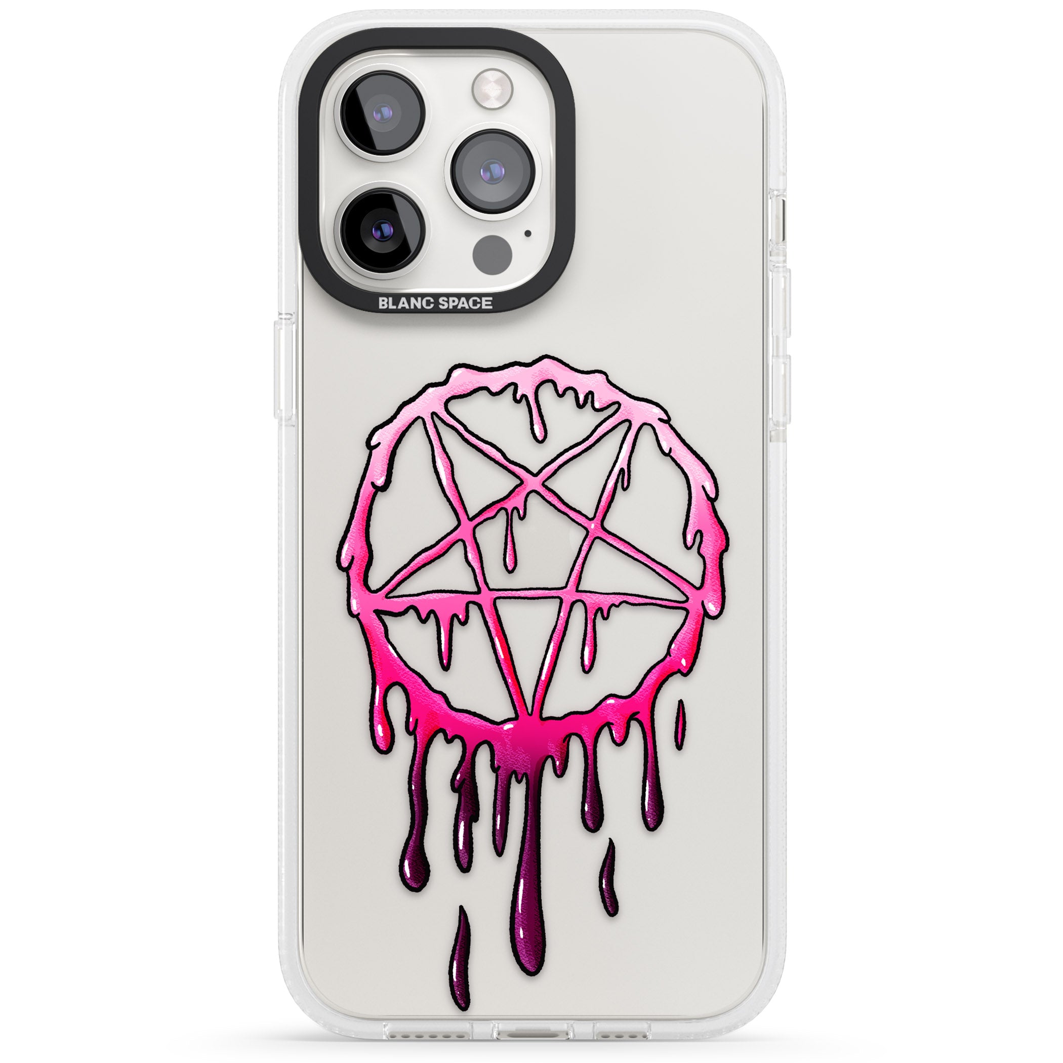 Pentagram of Blood iPhone 15 Pro Max / 15 Pro / 14 Pro Max / 14 Pro / 13 Pro Clear Case Impact Air - Blanc Space