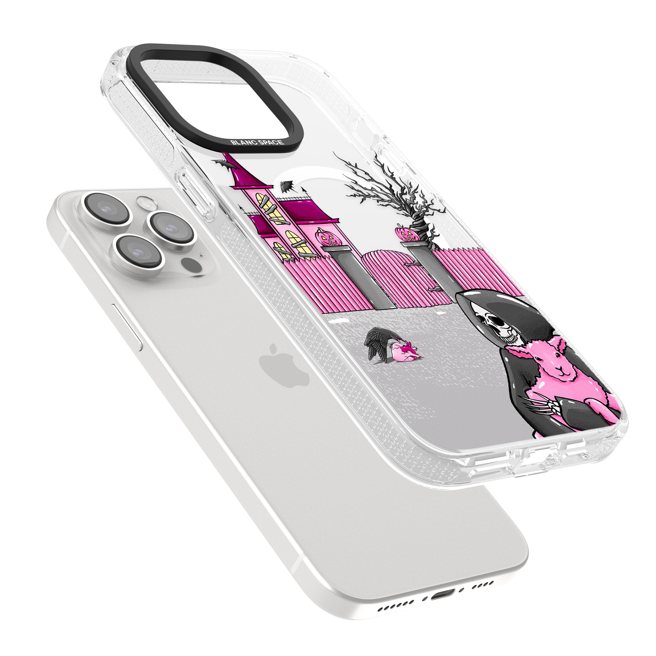 Left With My Heart iPhone 15 Pro Max / 15 Pro / 14 Pro Max / 14 Pro / 13 Pro Clear Case Impact Air - Blanc Space