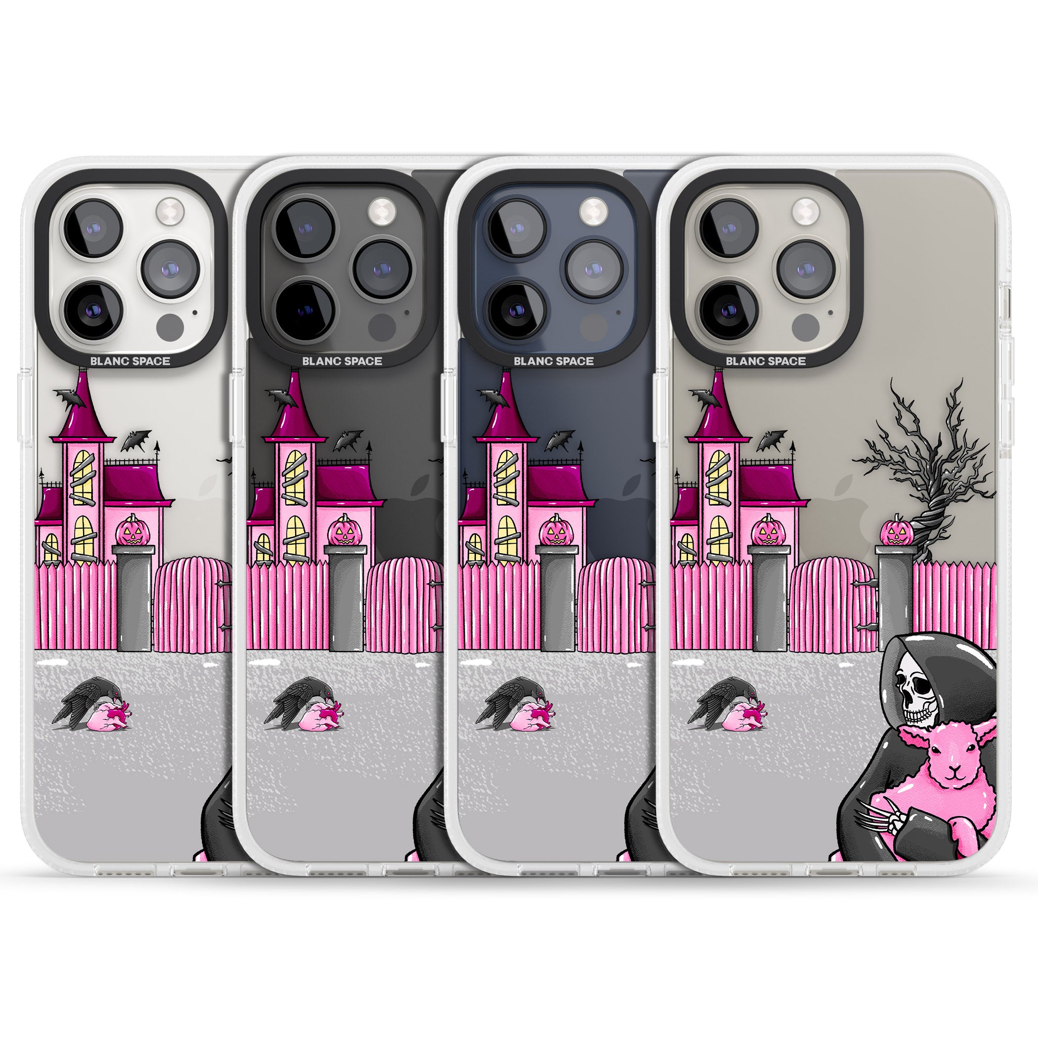 Left With My Heart iPhone 15 Pro Max / 15 Pro / 14 Pro Max / 14 Pro / 13 Pro Clear Case Impact Air - Blanc Space