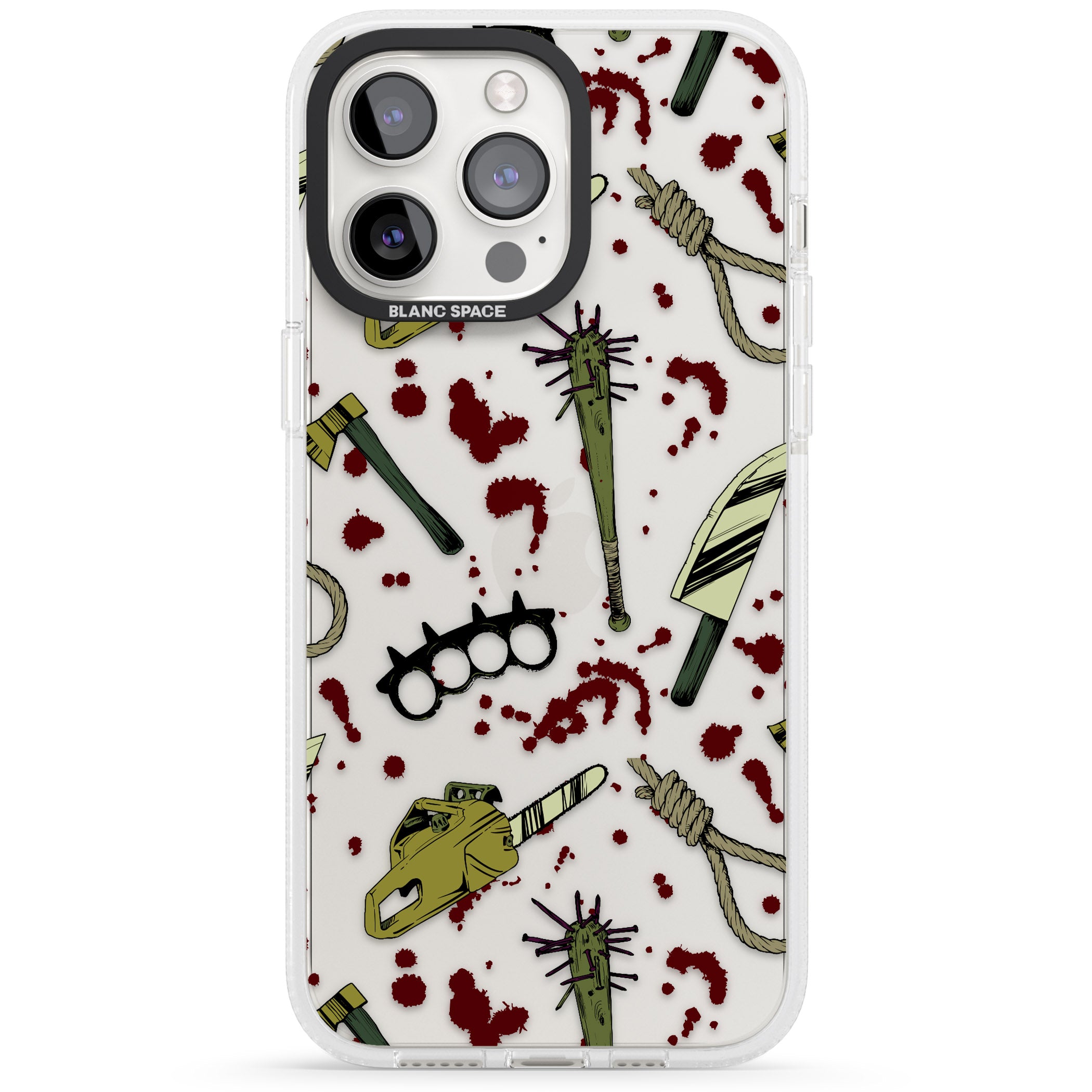 Movie Massacre iPhone 15 Pro Max / 15 Pro / 14 Pro Max / 14 Pro / 13 Pro Clear Case Impact Air - Blanc Space