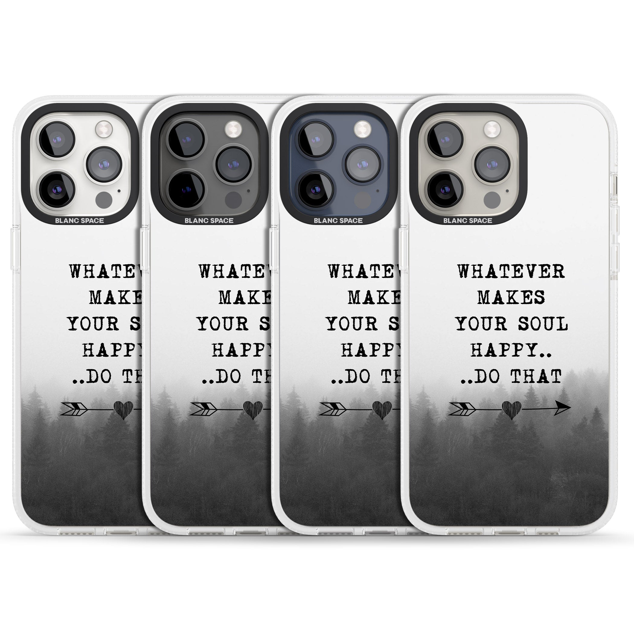 Whatever Makes Your Soul Quote iPhone 15 Pro Max / 15 Pro / 14 Pro Max / 14 Pro / 13 Pro Clear Case Impact Air - Blanc Space