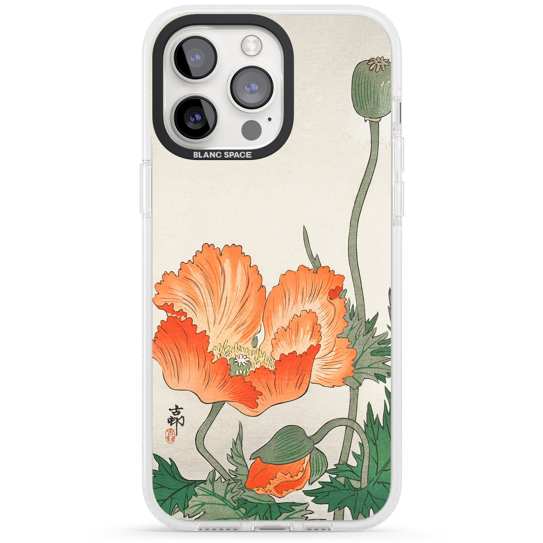 Birds and Plants by Ohara Koson iPhone 15 Pro Max / 15 Pro / 14 Pro Max / 14 Pro / 13 Pro Clear Case Impact Air - Blanc Space
