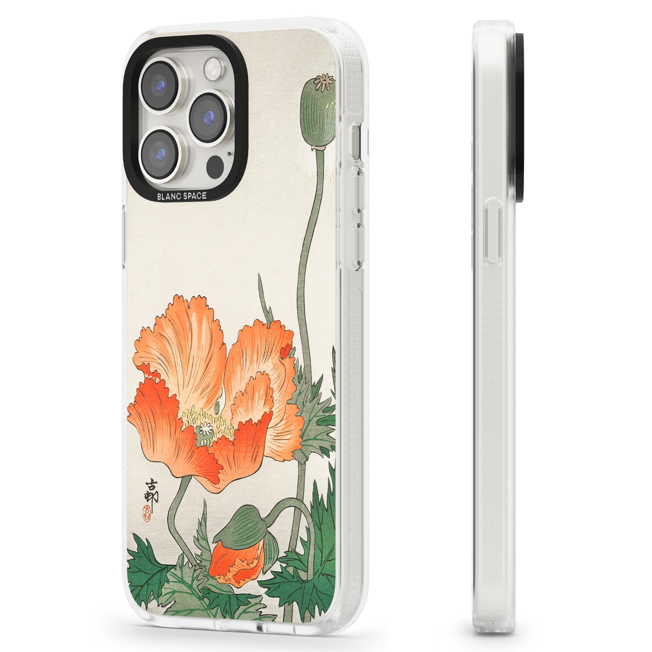 Birds and Plants by Ohara Koson iPhone 15 Pro Max / 15 Pro / 14 Pro Max / 14 Pro / 13 Pro Clear Case Impact Air - Blanc Space