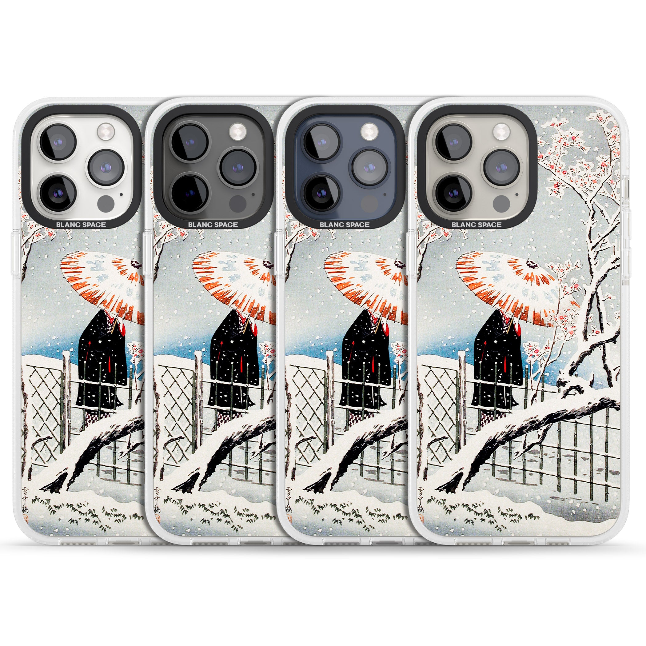 Plum Tree in Snow by Hiroaki Takahashi iPhone 15 Pro Max / 15 Pro / 14 Pro Max / 14 Pro / 13 Pro Clear Case Impact Air - Blanc Space