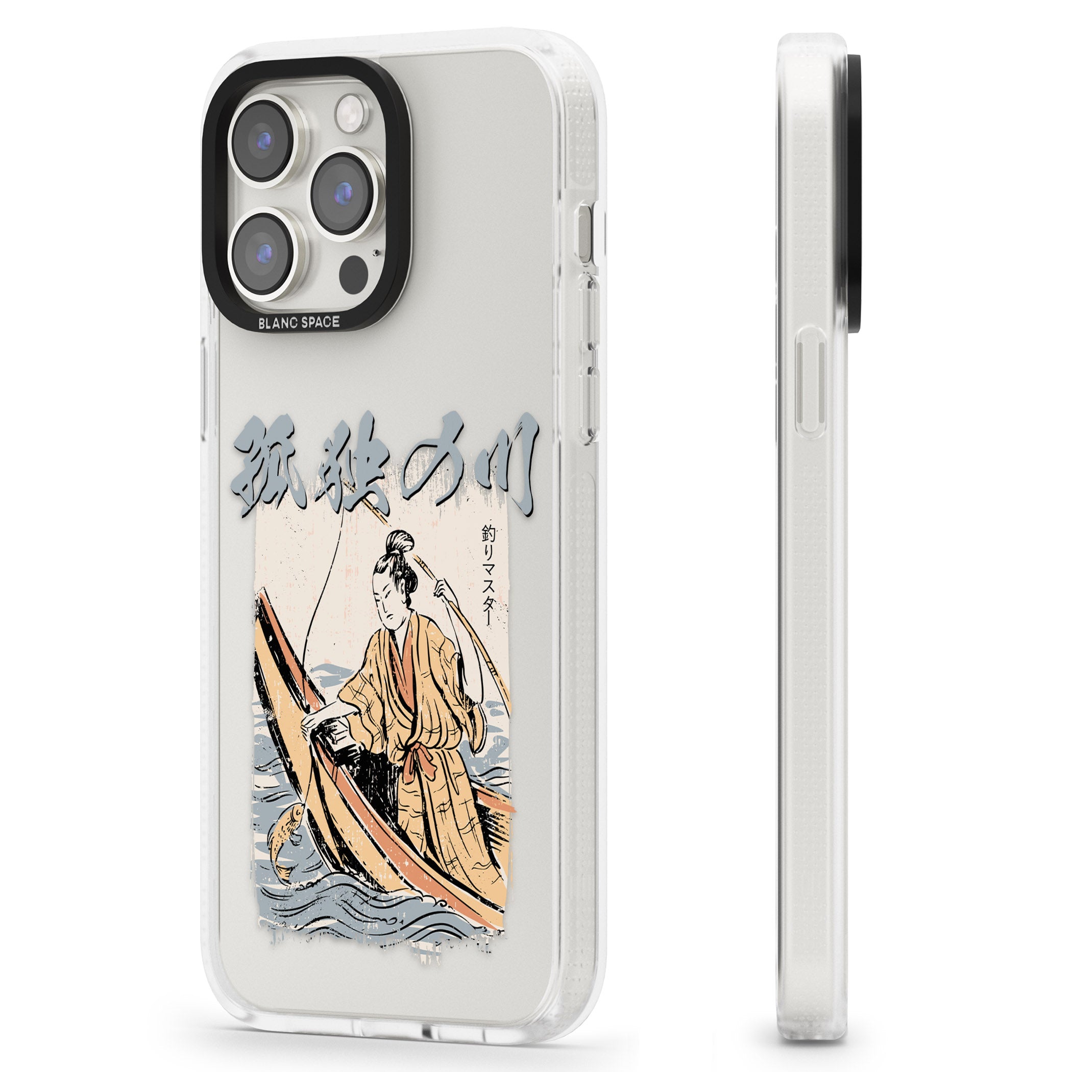 Japanese River iPhone 15 Pro Max / 15 Pro / 14 Pro Max / 14 Pro / 13 Pro Clear Case Impact Air - Blanc Space