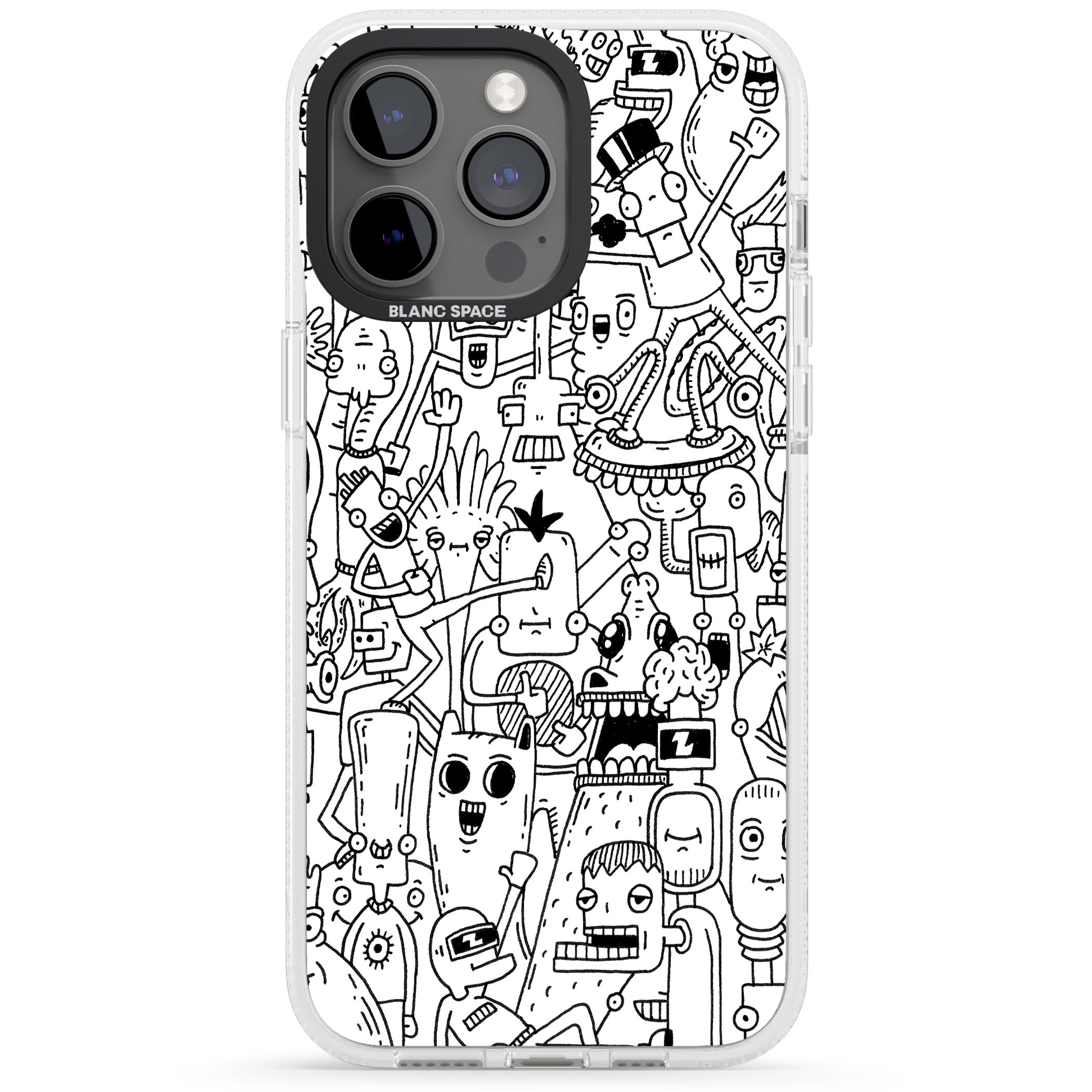 Stack Original iPhone 15 Pro Max / 15 Pro / 14 Pro Max / 14 Pro / 13 Pro Clear Case Impact Air - Blanc Space