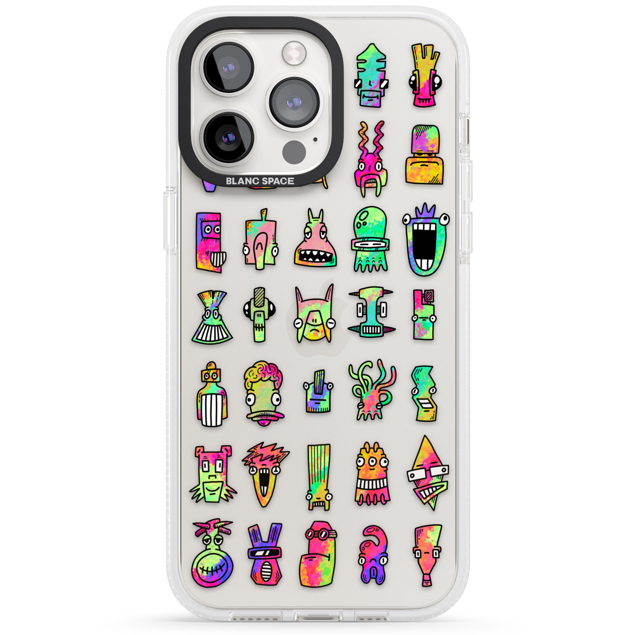 Splashy Friends iPhone 15 Pro Max / 15 Pro / 14 Pro Max / 14 Pro / 13 Pro Clear Case Impact Air - Blanc Space