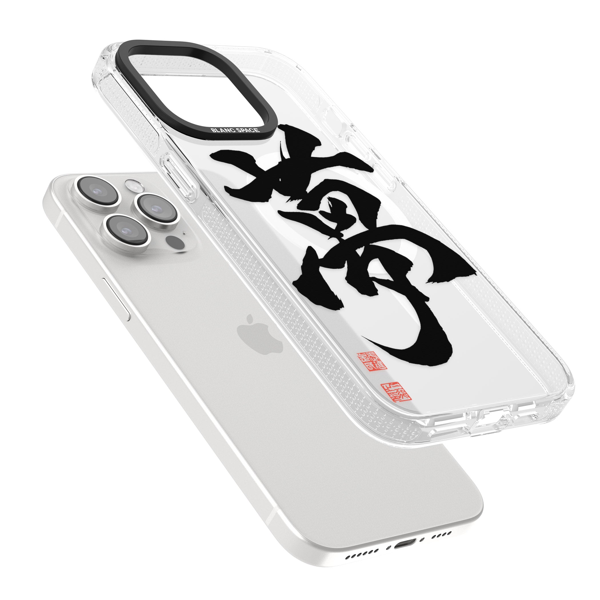 Japanese Kanji - Dream iPhone 15 Pro Max / 15 Pro / 14 Pro Max / 14 Pro / 13 Pro Clear Case Impact Air - Blanc Space