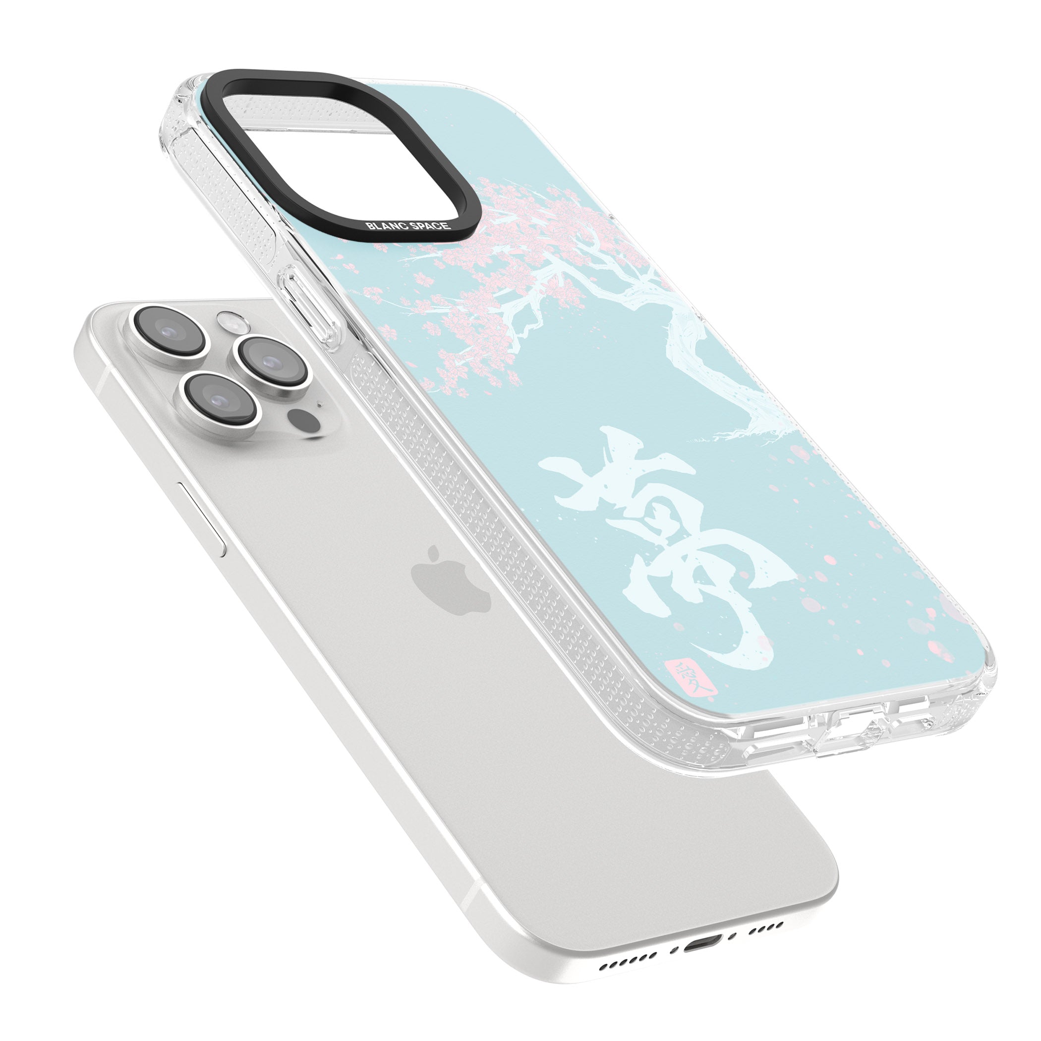 Dreams & Cherry Blossom iPhone 15 Pro Max / 15 Pro / 14 Pro Max / 14 Pro / 13 Pro Clear Case Impact Air - Blanc Space