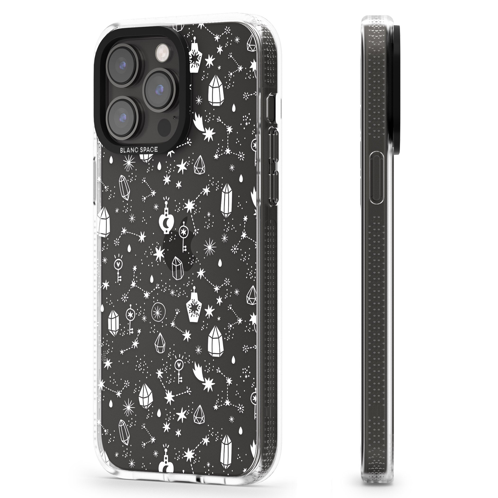 White Magic iPhone 15 Pro Max / 15 Pro / 14 Pro Max / 14 Pro / 13 Pro Clear Case Impact Air - Blanc Space