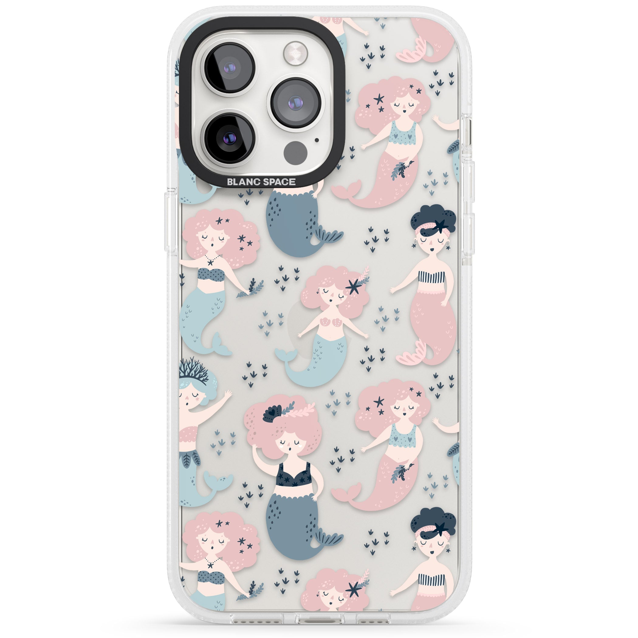 Under The Sea Mermaids (Clear) iPhone 15 Pro Max / 15 Pro / 14 Pro Max / 14 Pro / 13 Pro Clear Case Impact Air - Blanc Space