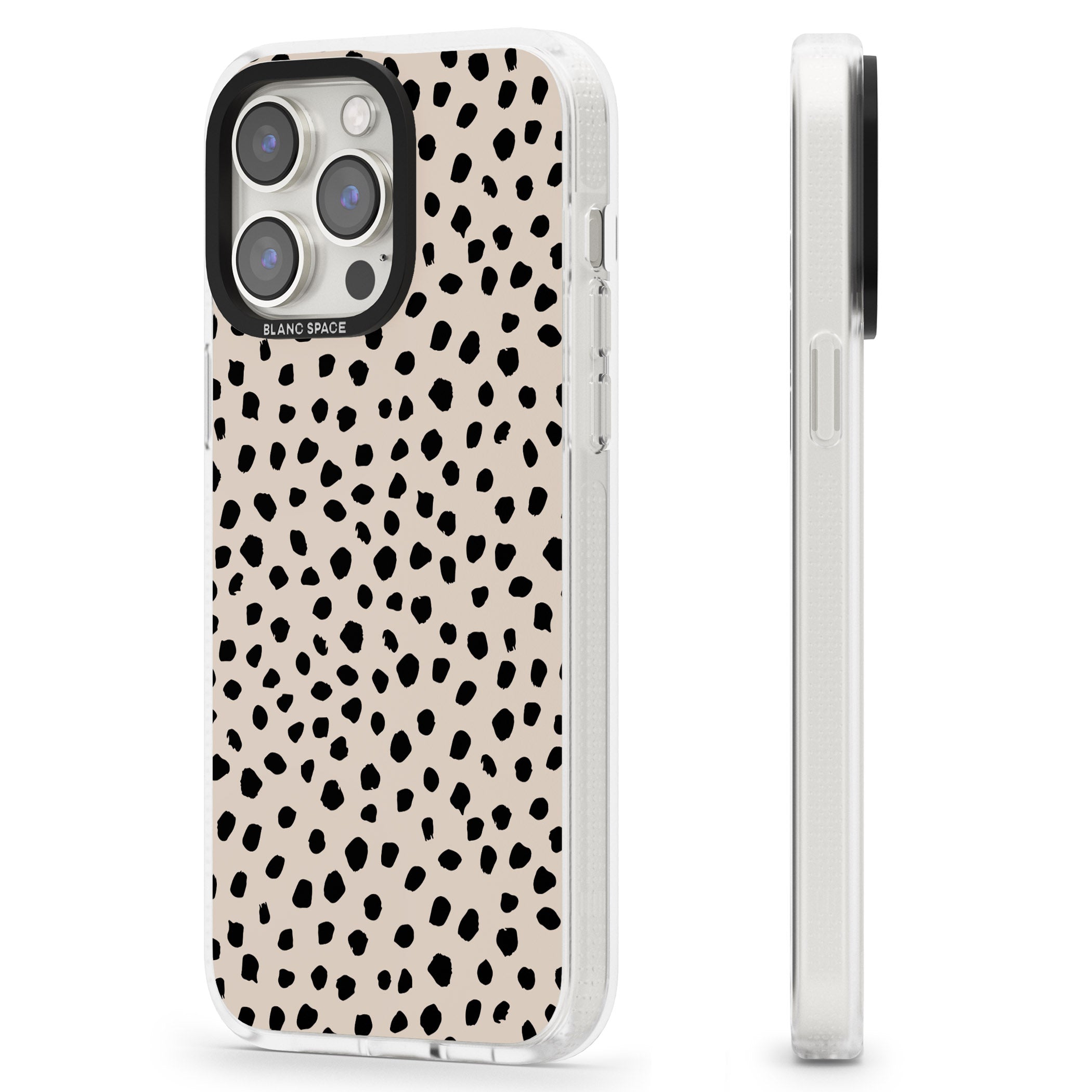 Almond Latte iPhone 15 Pro Max / 15 Pro / 14 Pro Max / 14 Pro / 13 Pro Clear Case Impact Air - Blanc Space