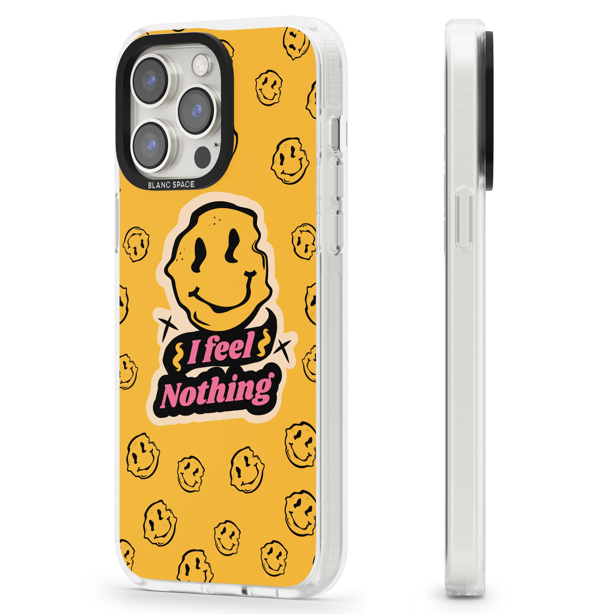 I feel nothing iPhone 15 Pro Max / 15 Pro / 14 Pro Max / 14 Pro / 13 Pro Clear Case Impact Air - Blanc Space