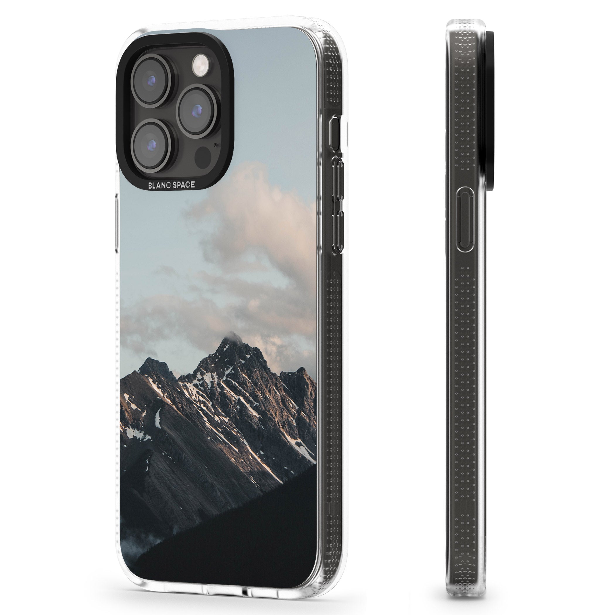 Mountain Range Photograph iPhone 15 Pro Max / 15 Pro / 14 Pro Max / 14 Pro / 13 Pro Clear Case Impact Air - Blanc Space