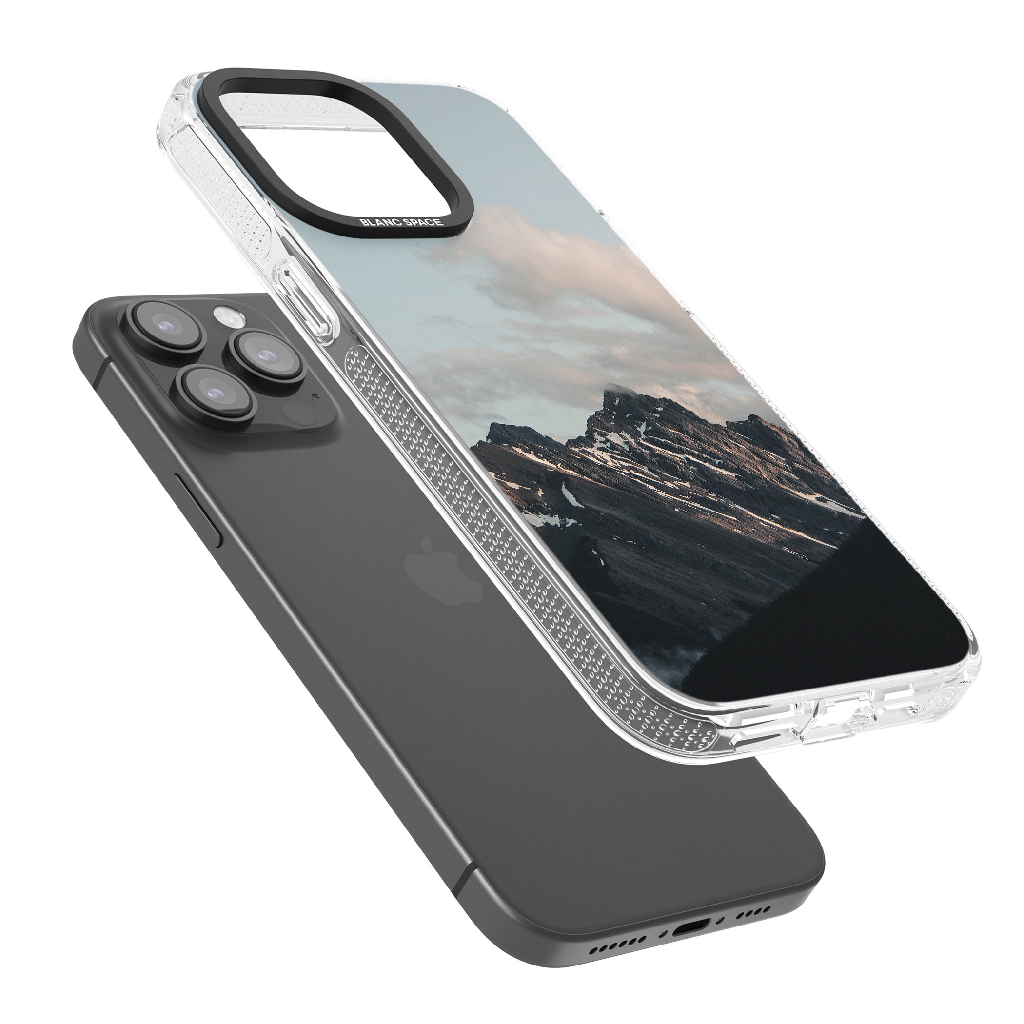 Mountain Range Photograph iPhone 15 Pro Max / 15 Pro / 14 Pro Max / 14 Pro / 13 Pro Clear Case Impact Air - Blanc Space