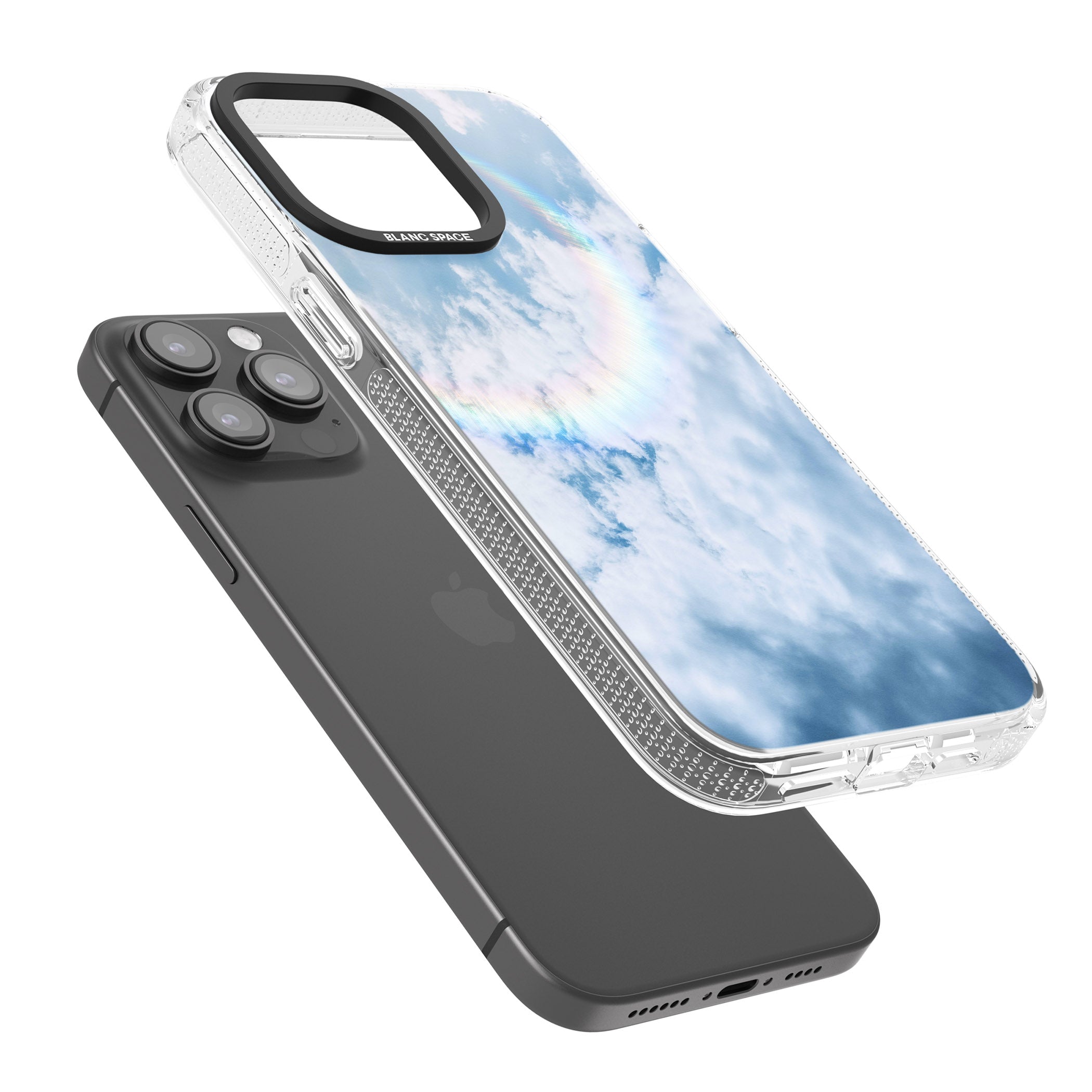 Rainbow Light Flare Photograph iPhone 15 Pro Max / 15 Pro / 14 Pro Max / 14 Pro / 13 Pro Clear Case Impact Air - Blanc Space