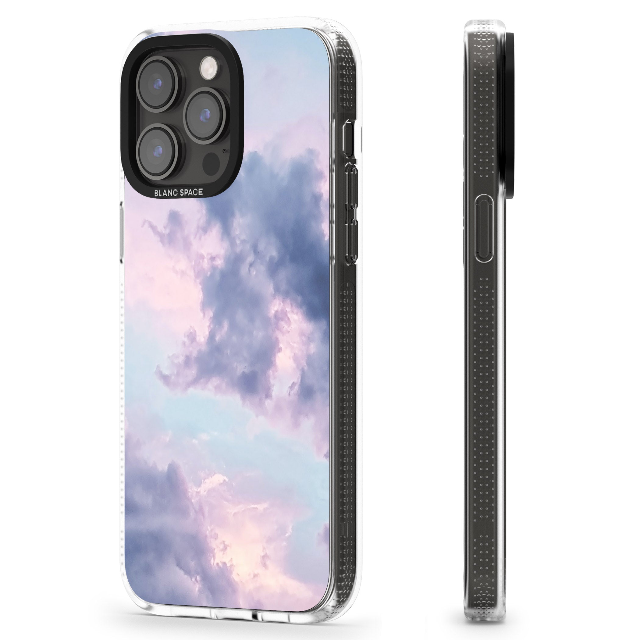 Purple Clouds Photograph iPhone 15 Pro Max / 15 Pro / 14 Pro Max / 14 Pro / 13 Pro Clear Case Impact Air - Blanc Space