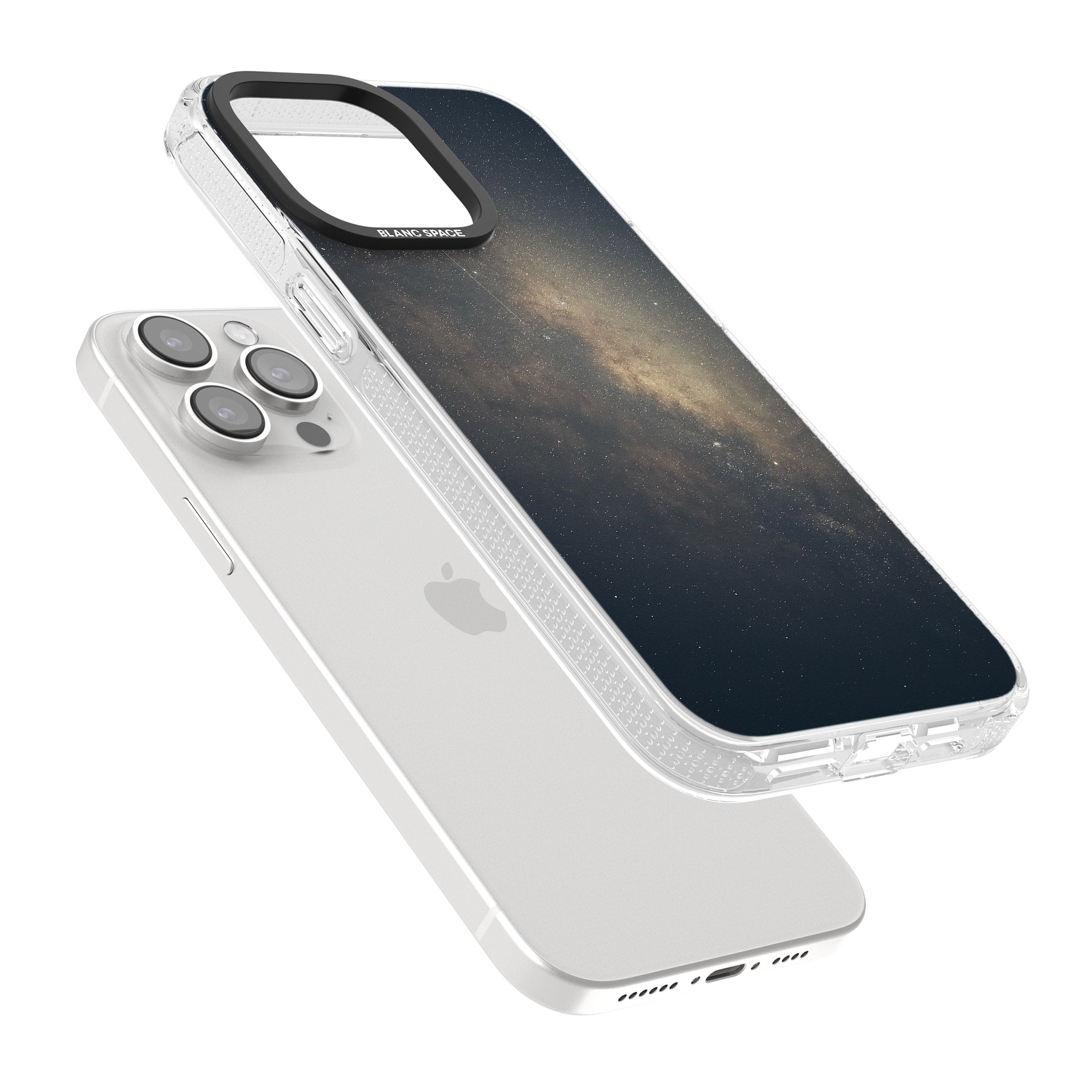 Night Sky Photograph iPhone 15 Pro Max / 15 Pro / 14 Pro Max / 14 Pro / 13 Pro Clear Case Impact Air - Blanc Space