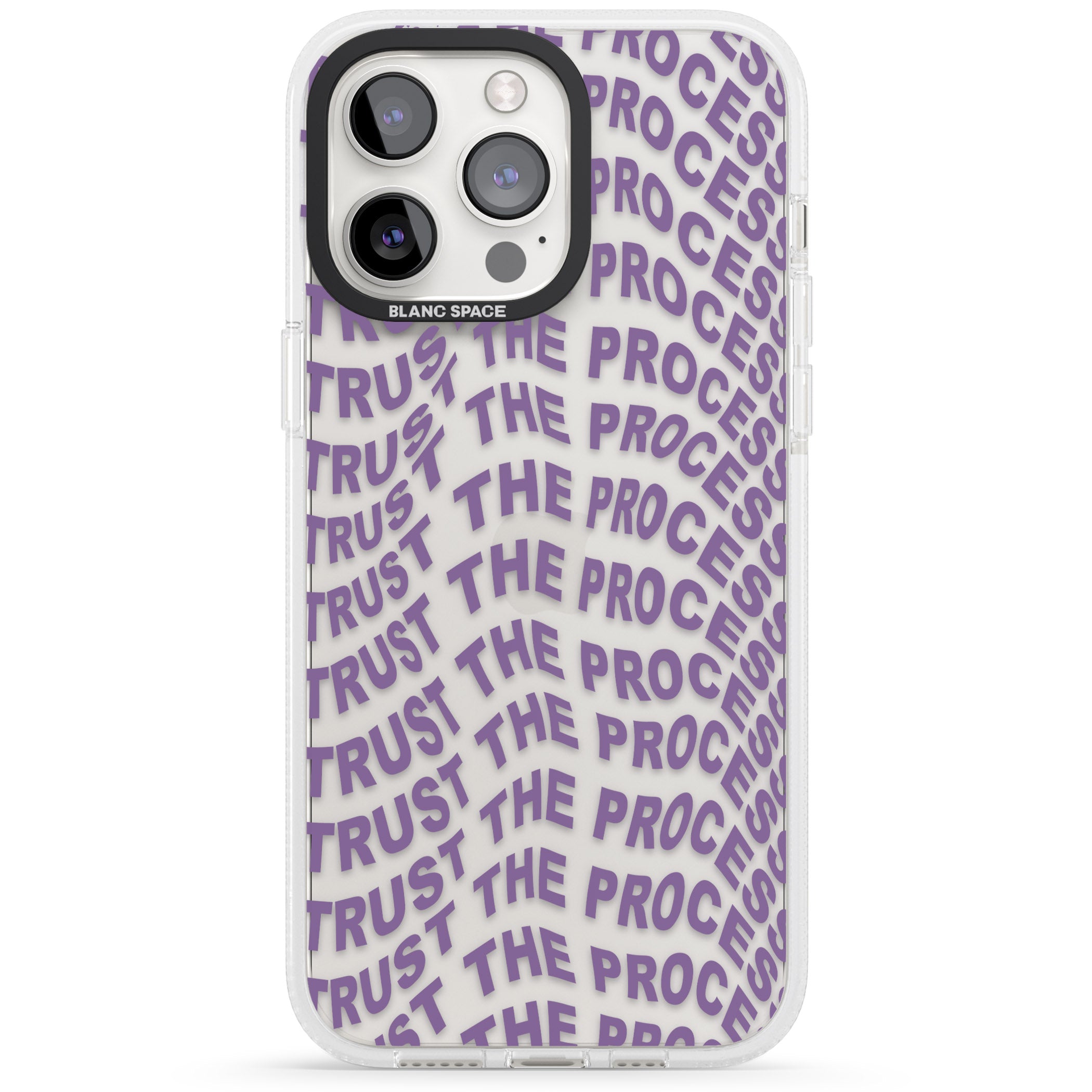 Trust The Process iPhone 15 Pro Max / 15 Pro / 14 Pro Max / 14 Pro / 13 Pro Clear Case Impact Air - Blanc Space